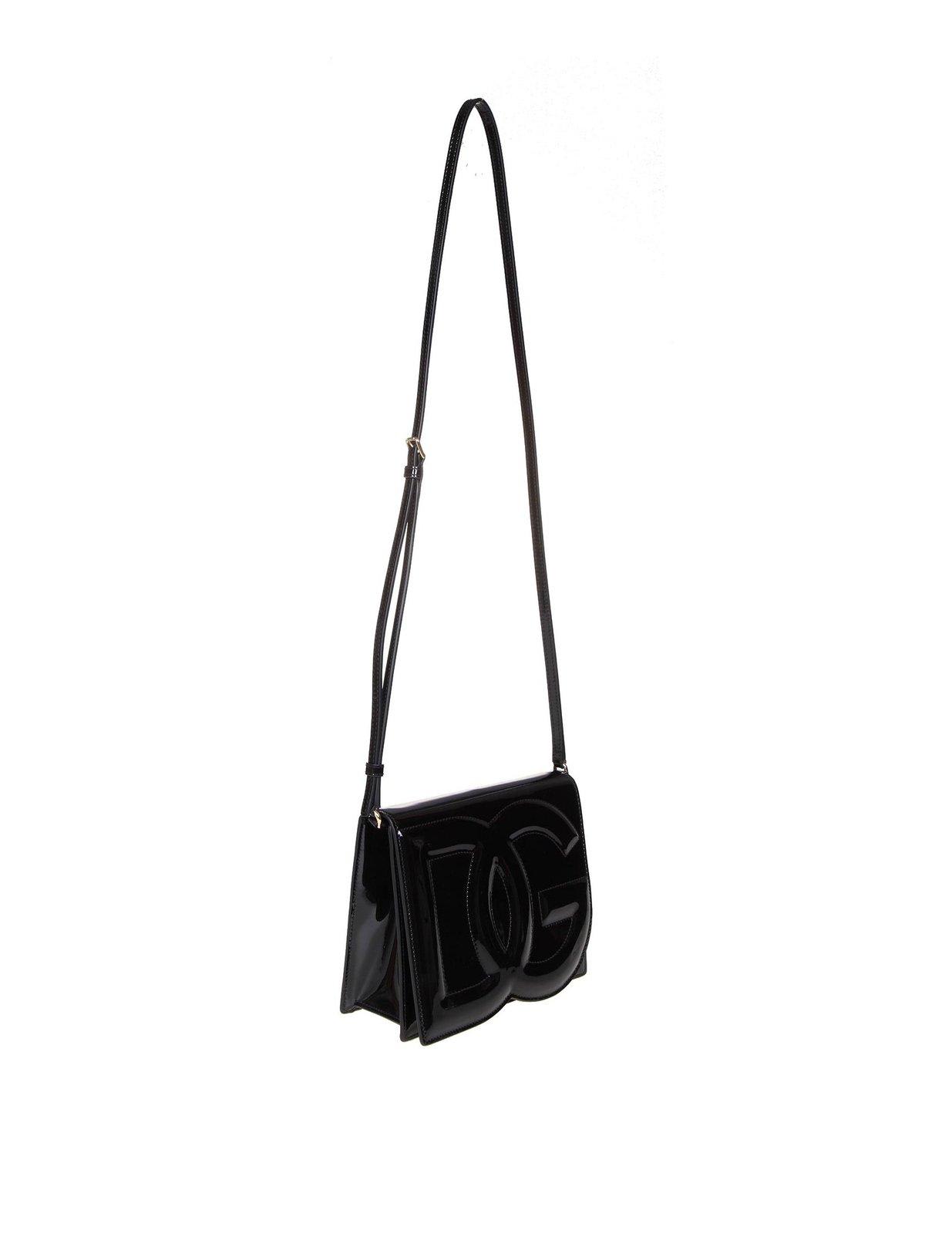 Shop Dolce & Gabbana Logo Embossed Crossbody Bag