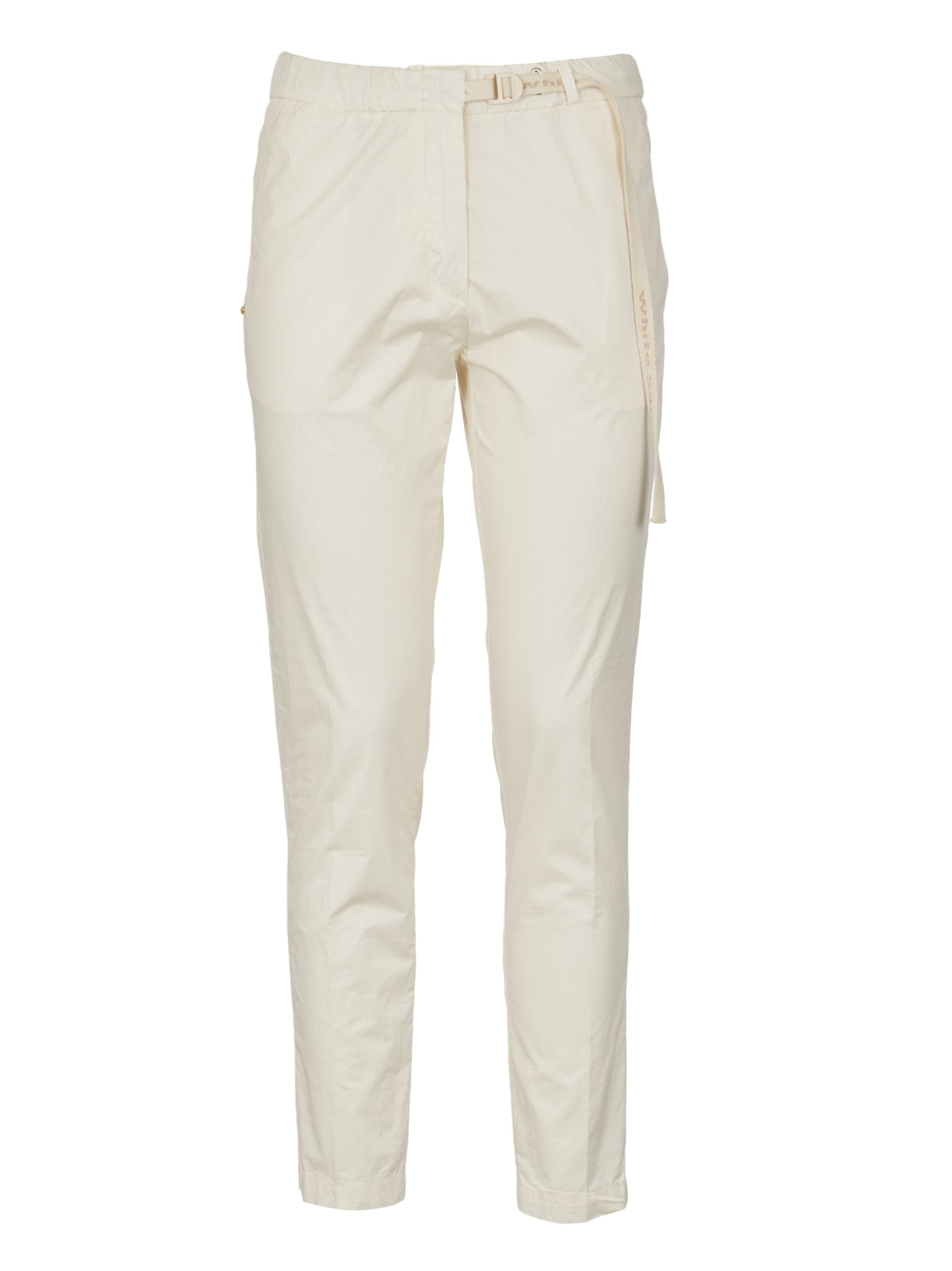 Whitesand Belted Detail Trousers In Butter
