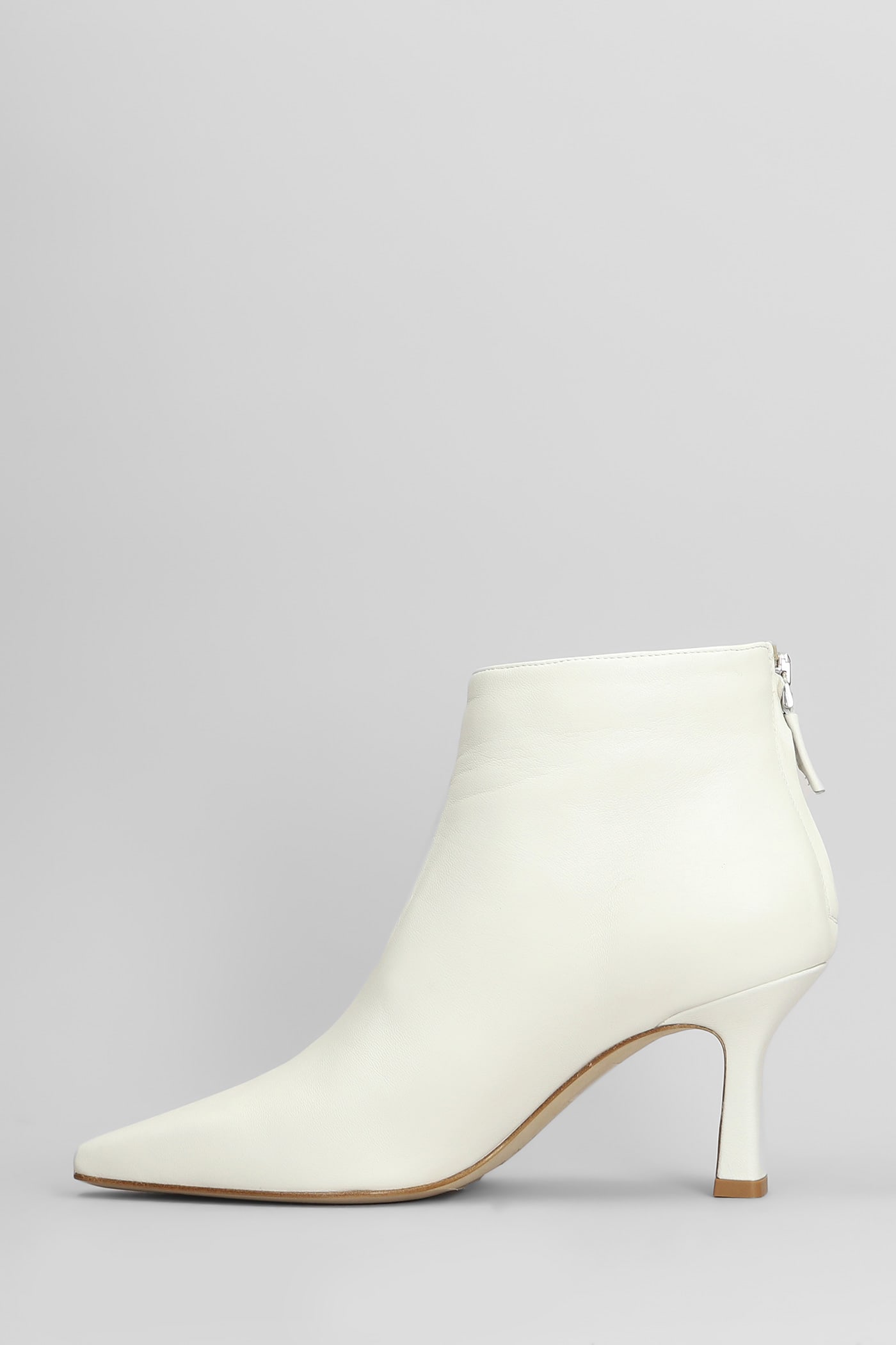 The Seller High Heels Ankle Boots In White Leather In White