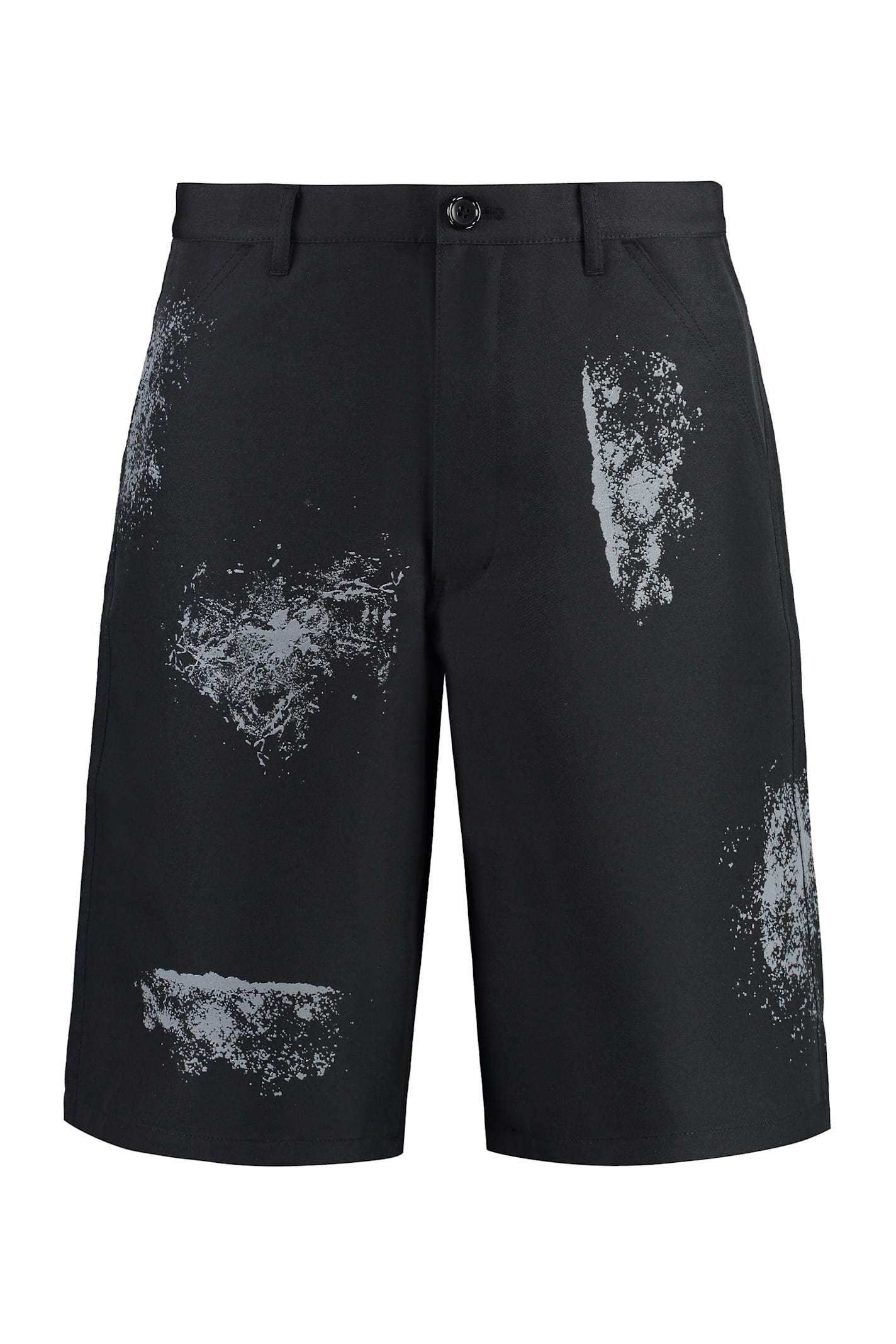 Shop Comme Des Garçons Shirt Techno Fabric Bermuda-shorts In Black