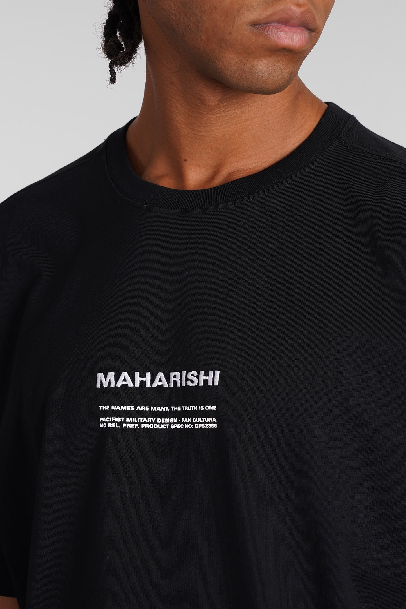 Shop Maharishi Pax Cultura T-shirt In Black Cotton