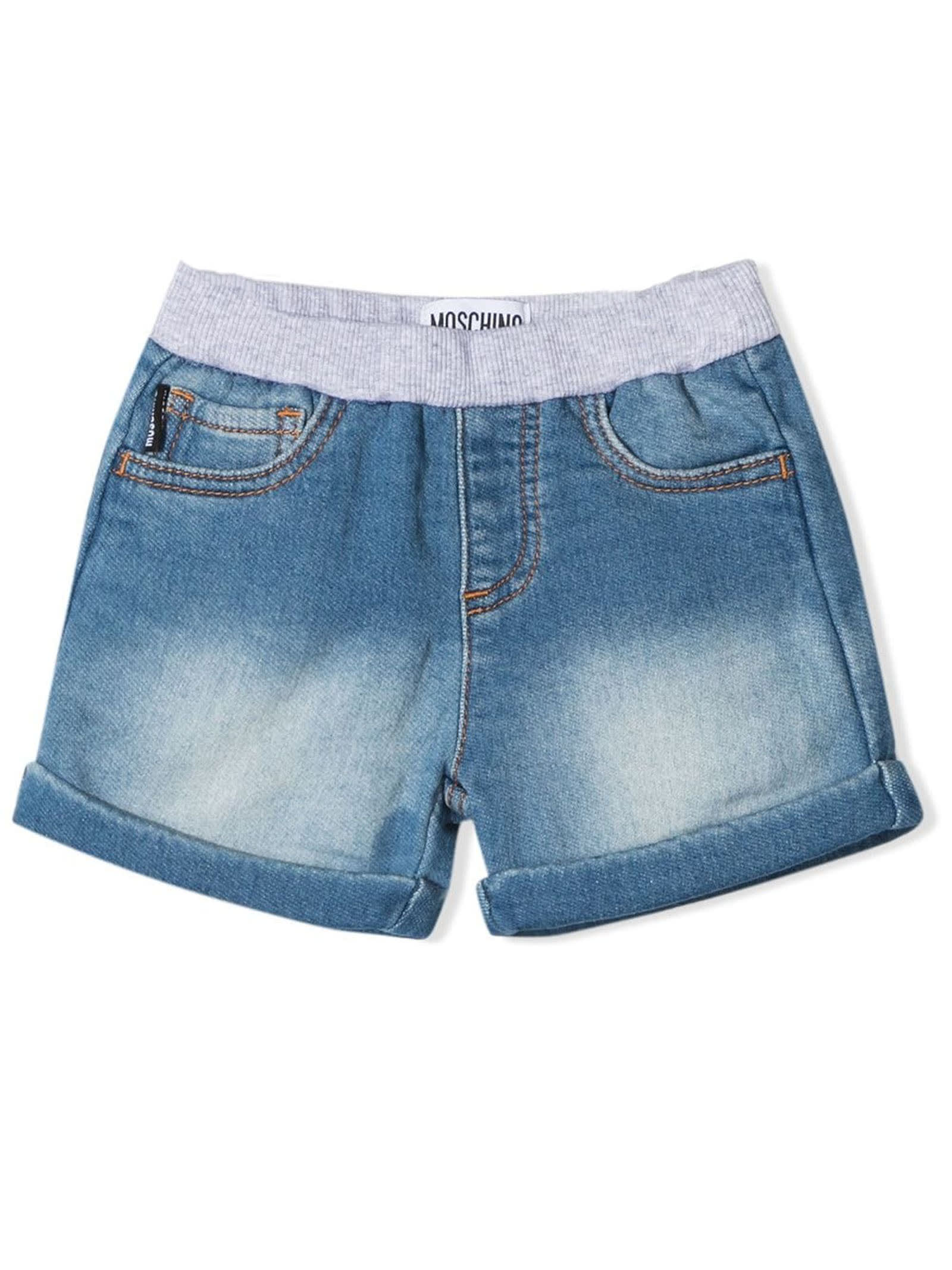 Moschino Denim-blue Cotton Shorts