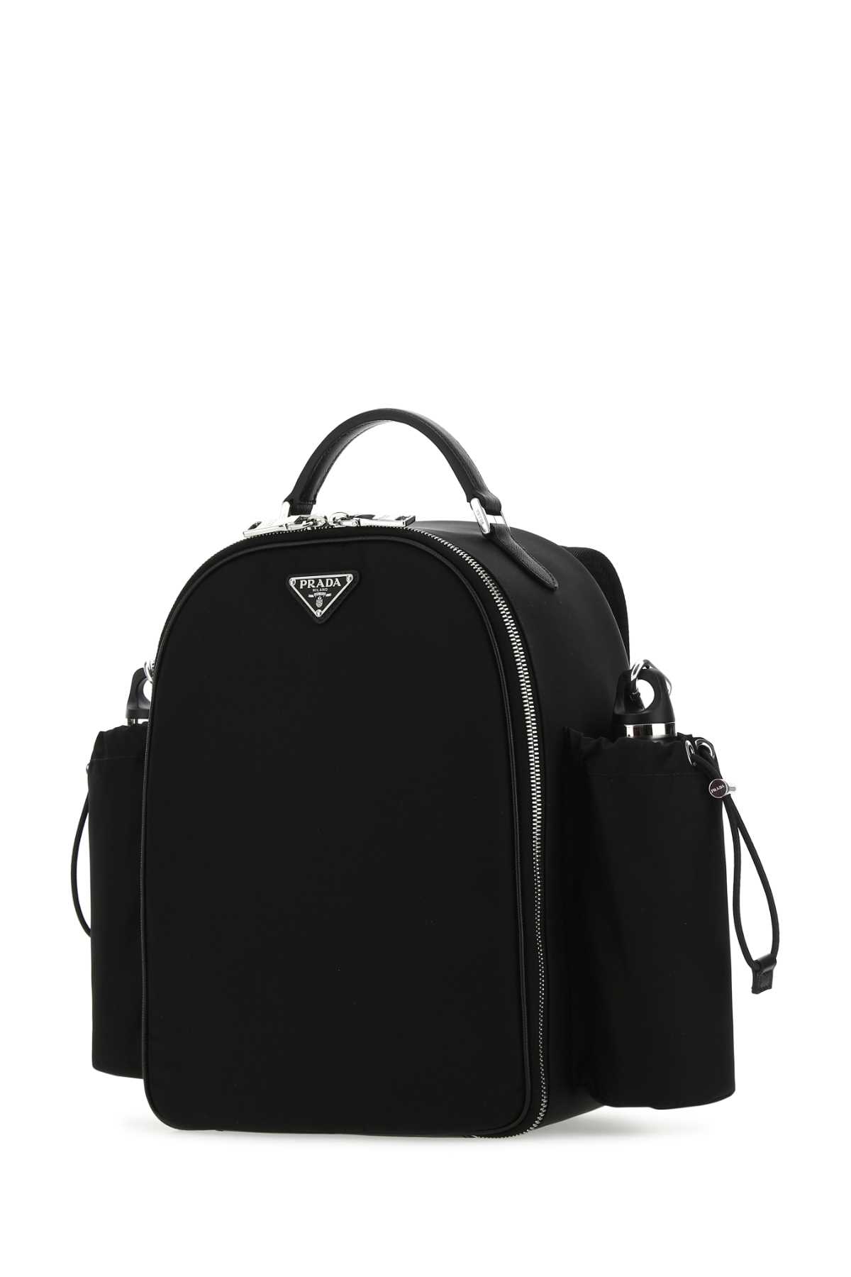 Prada Black Re-nylon Picnic Backpack In F0002