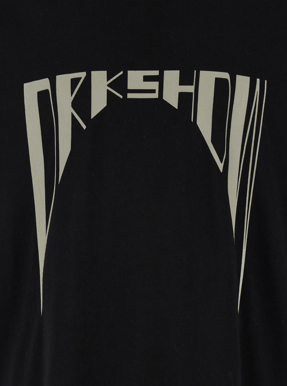 Shop Drkshdw Black Crewneck T-shirt With Logo Print On The Front In Cotton Man