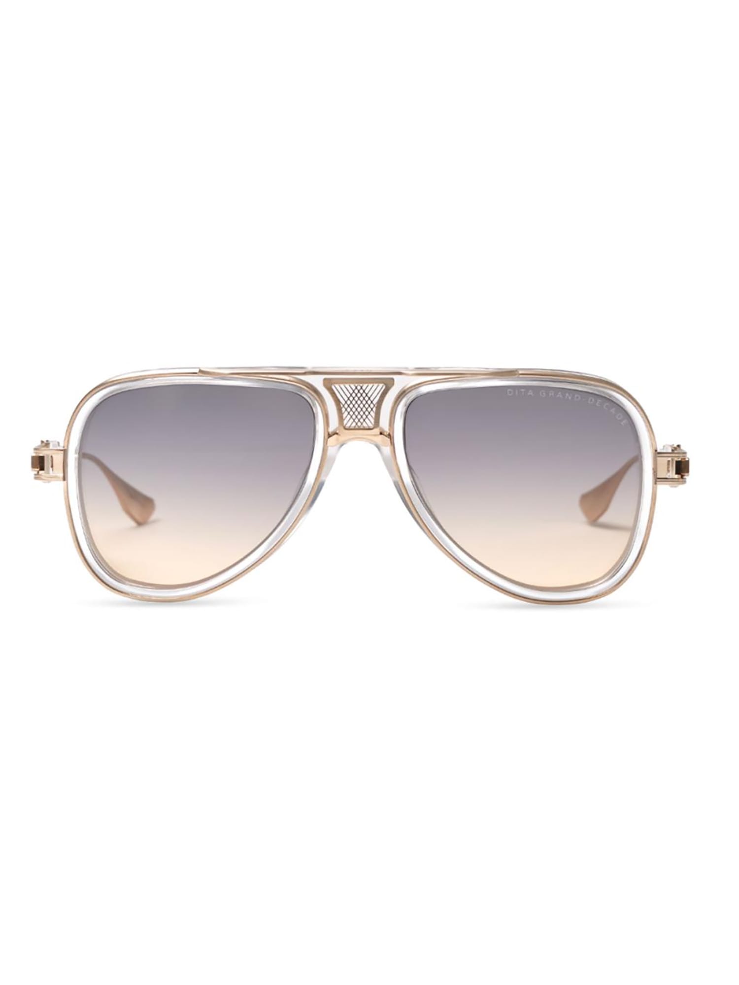 Shop Dita Dts460/a/03 Grand/decade Sunglasses In Crystal Clear