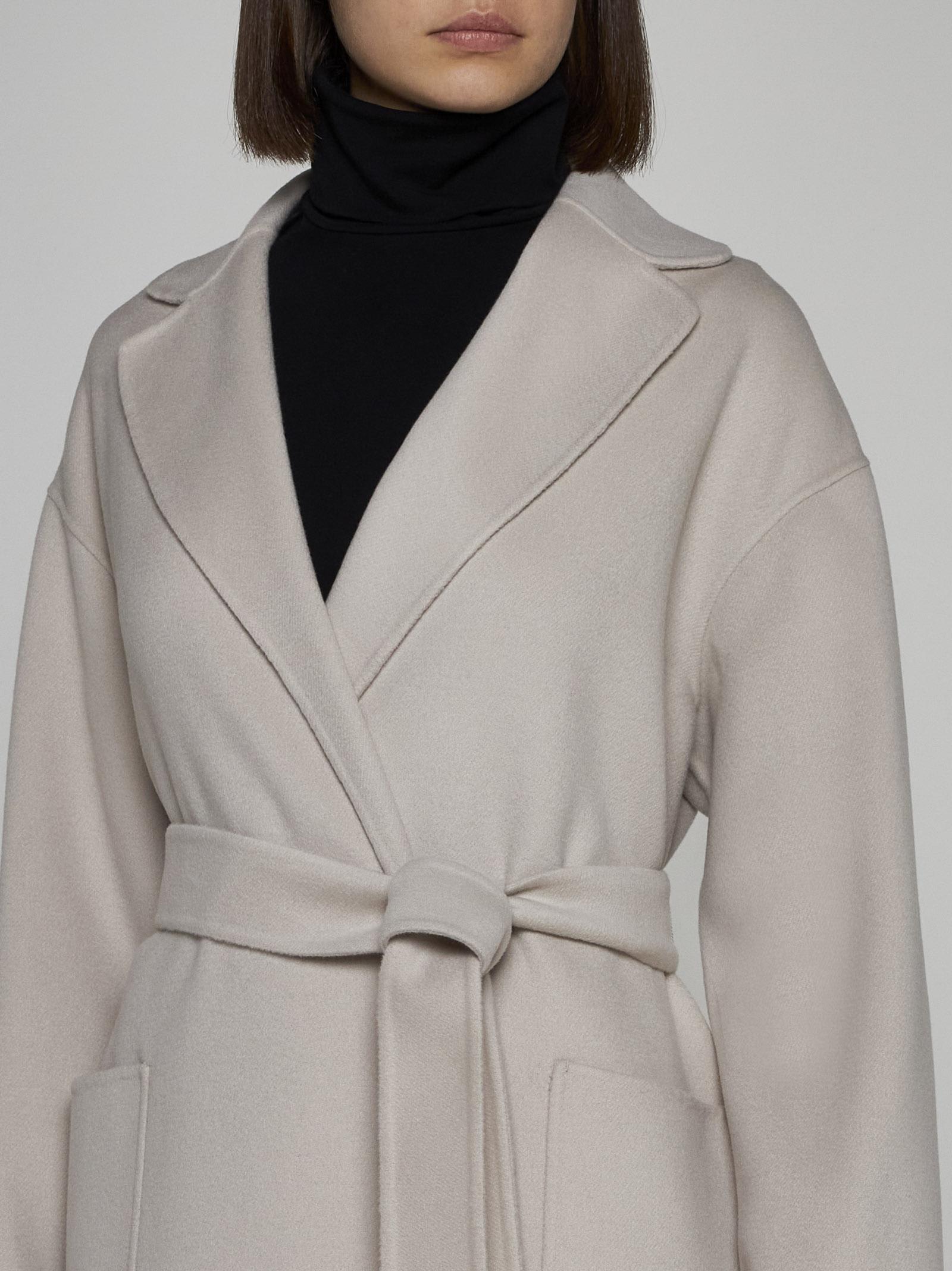 Shop 's Max Mara Nina Belted Wool Coat In Neutrals