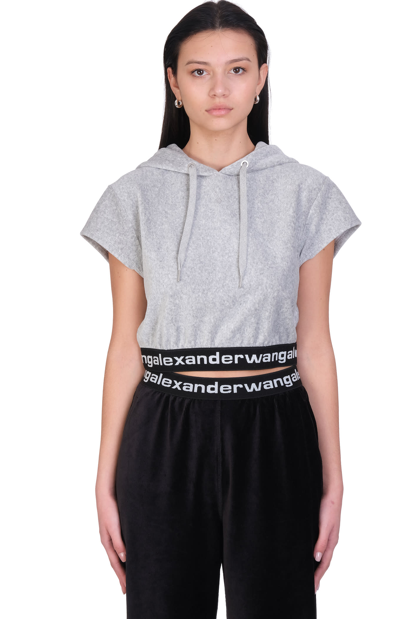 Alexander Wang Sweatshirt In Grey Cotton