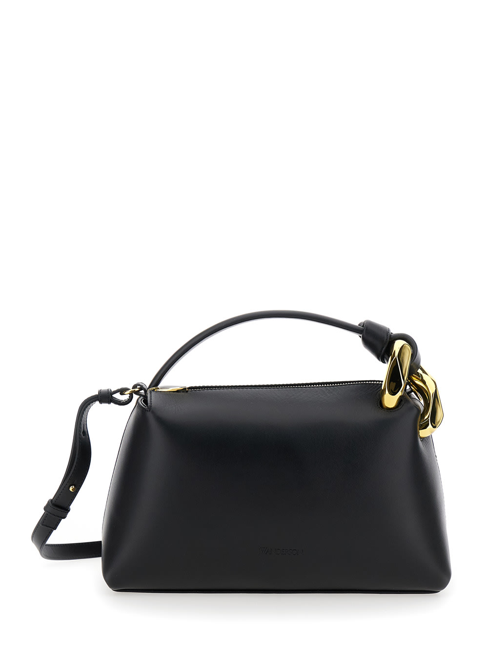 J.W. Anderson J. W. Anderson corner Black Handbag With Metallic Knot Detail In Leather Woman