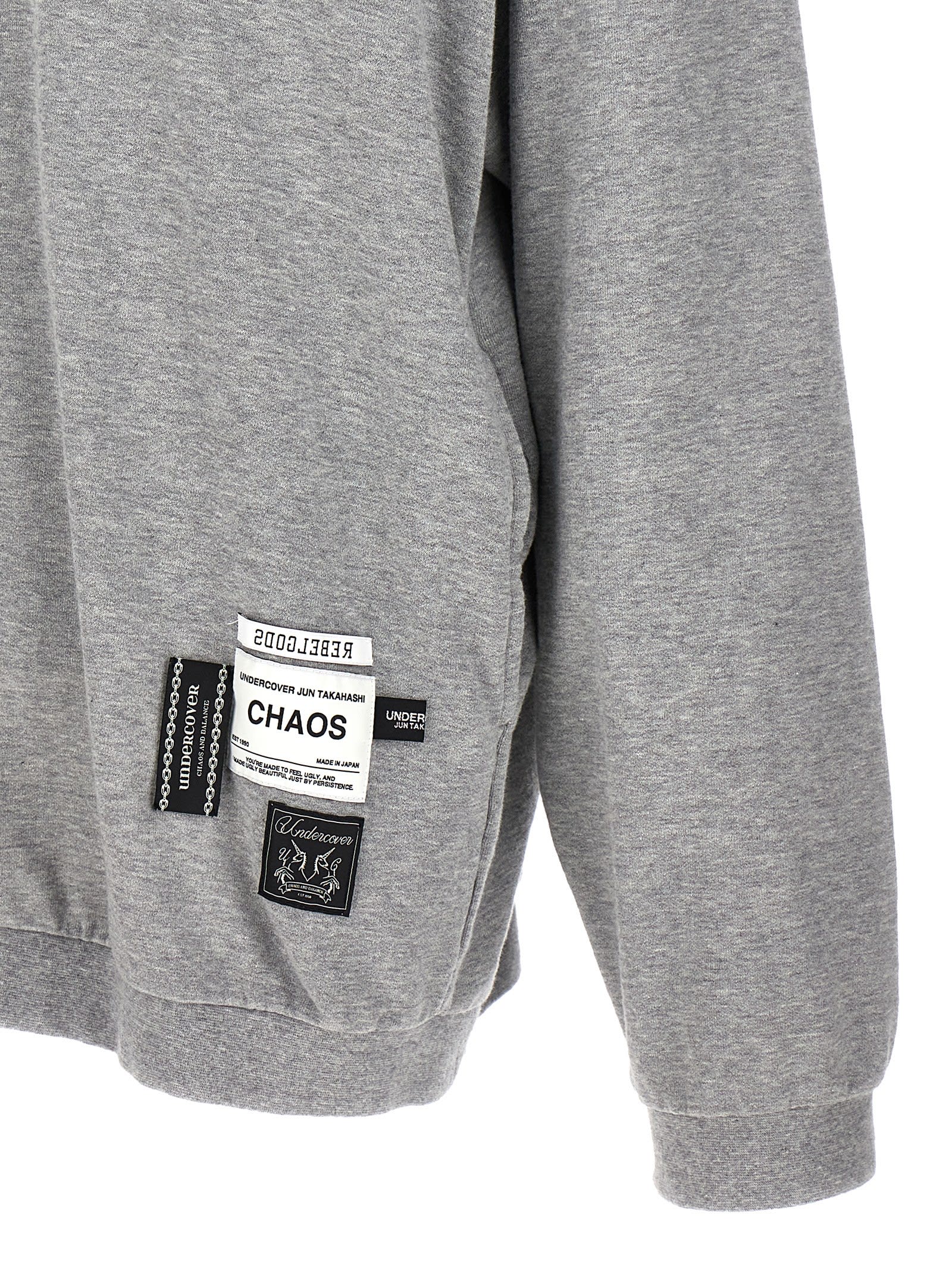 Shop Undercover Chaos And Balance Sweatshirt In Gray