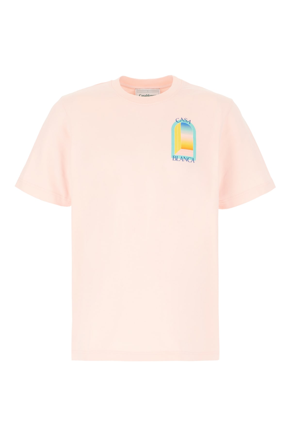 Shop Casablanca Pink Cotton T-shirt In Pale Pink