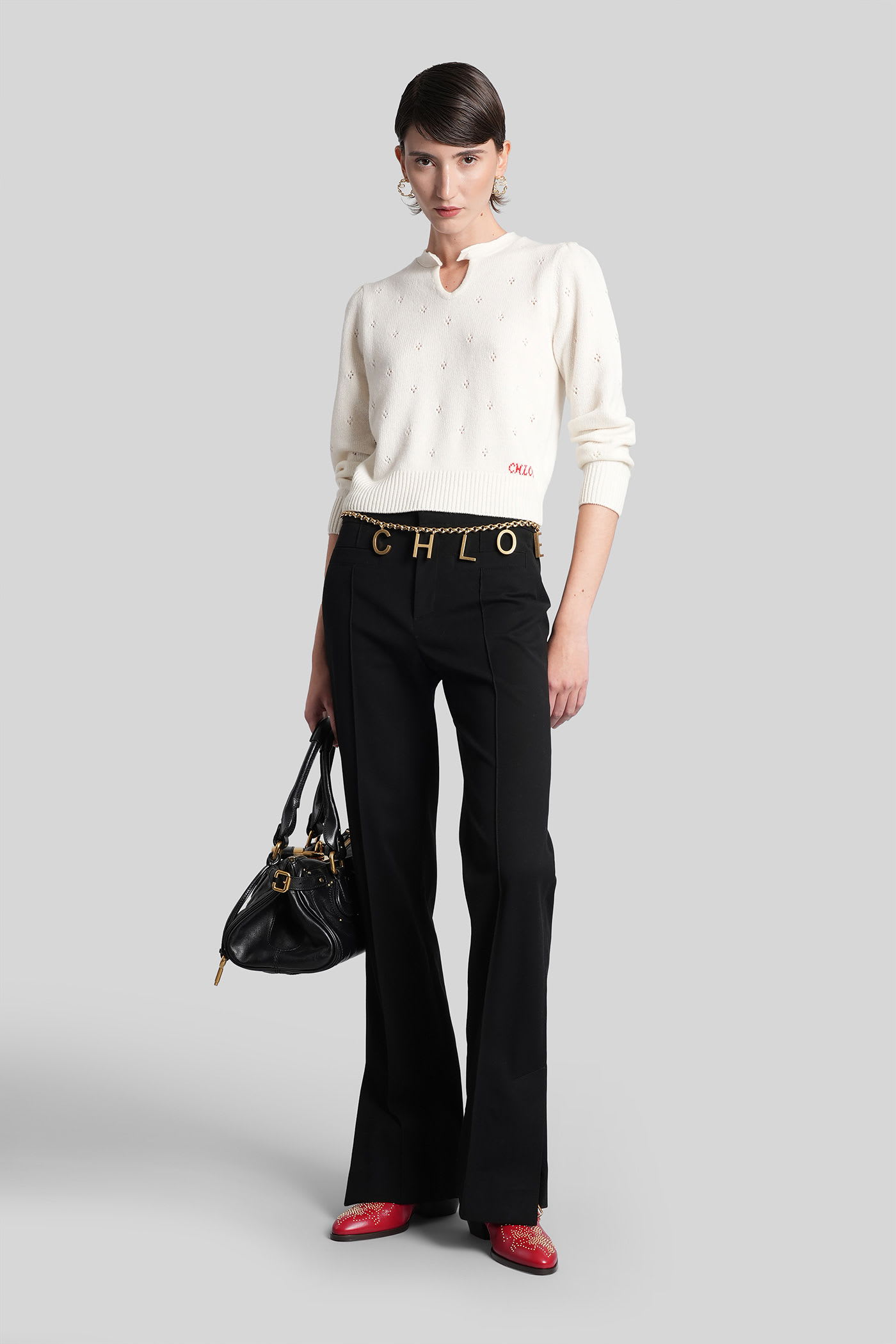 Chloé Pants In Black Cotton In Black