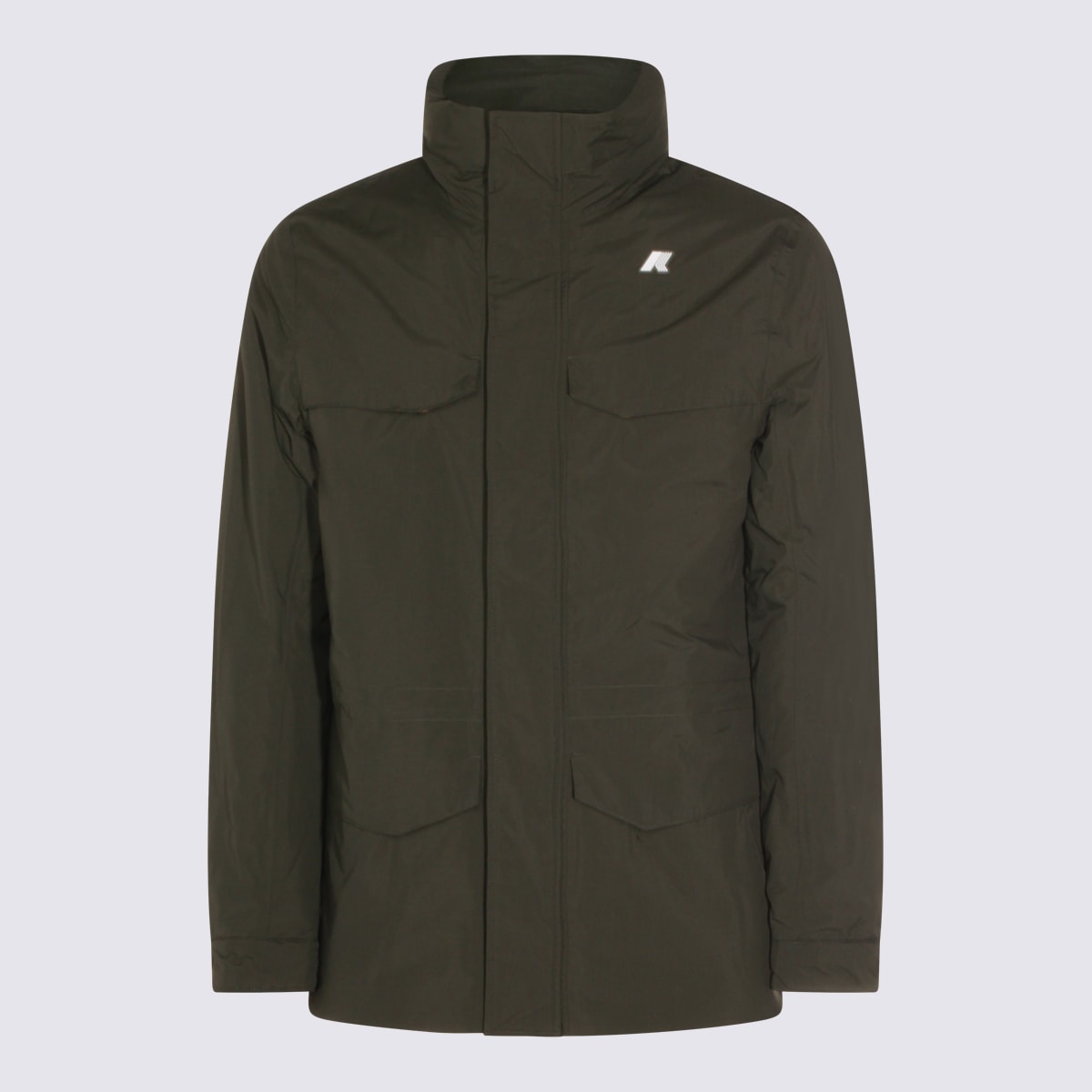 K-way Green Manuel Warm Ottoman Casual Jacket In Green