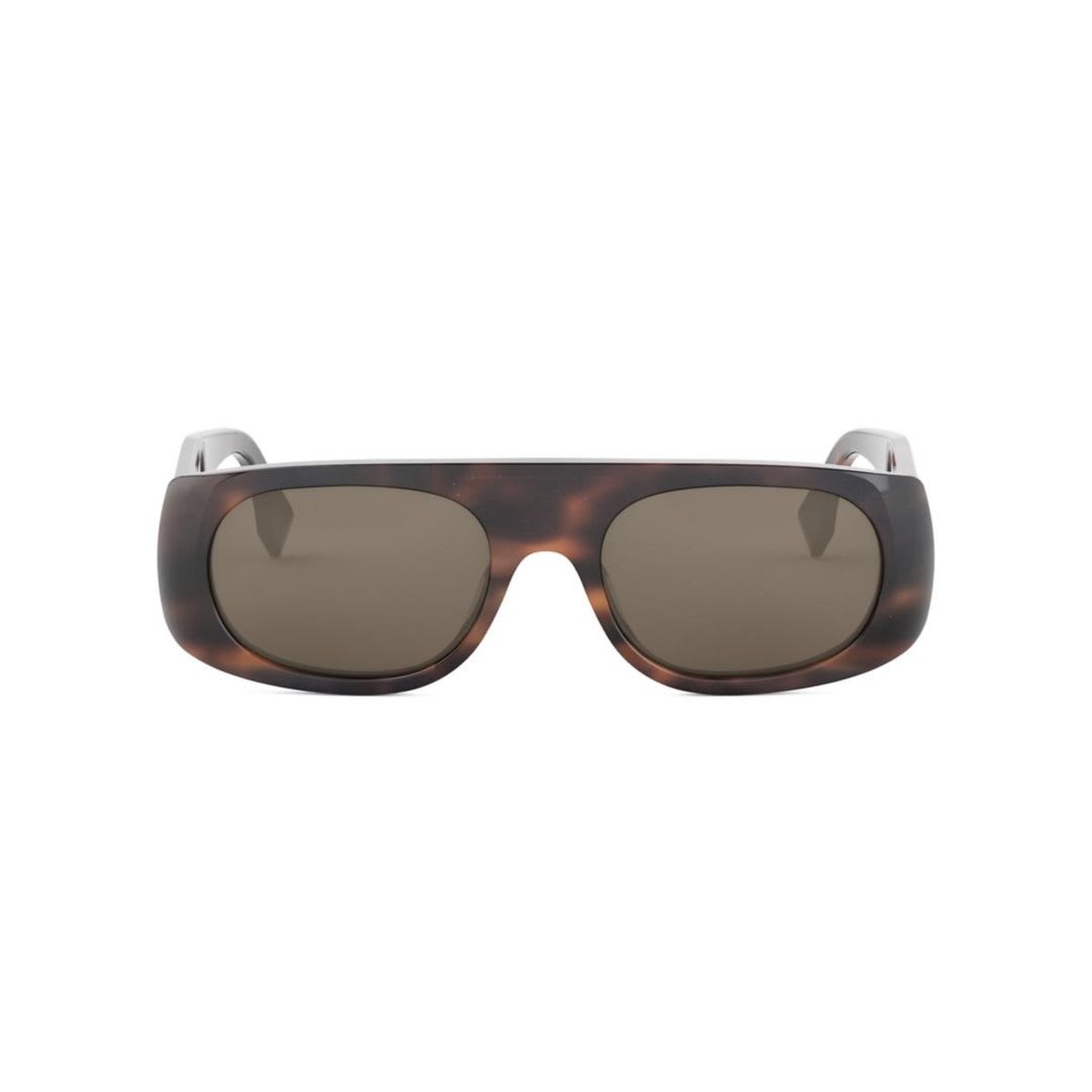 Fendi Geometric Sunglasses In Brown