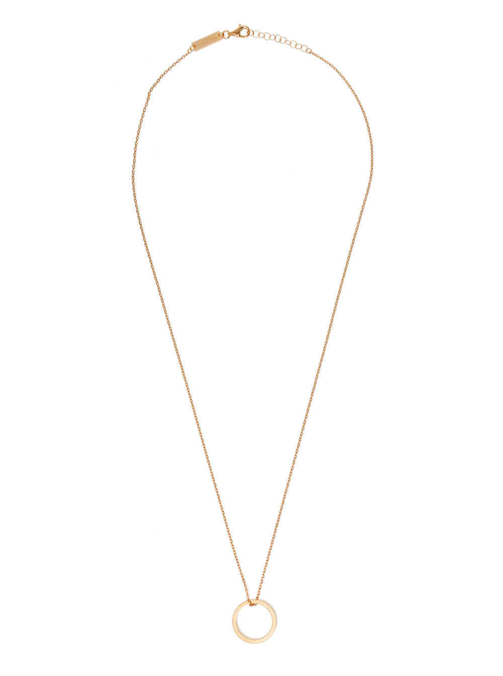Maison Margiela Womans Gold Colored Silver Necklace With Round Pendant