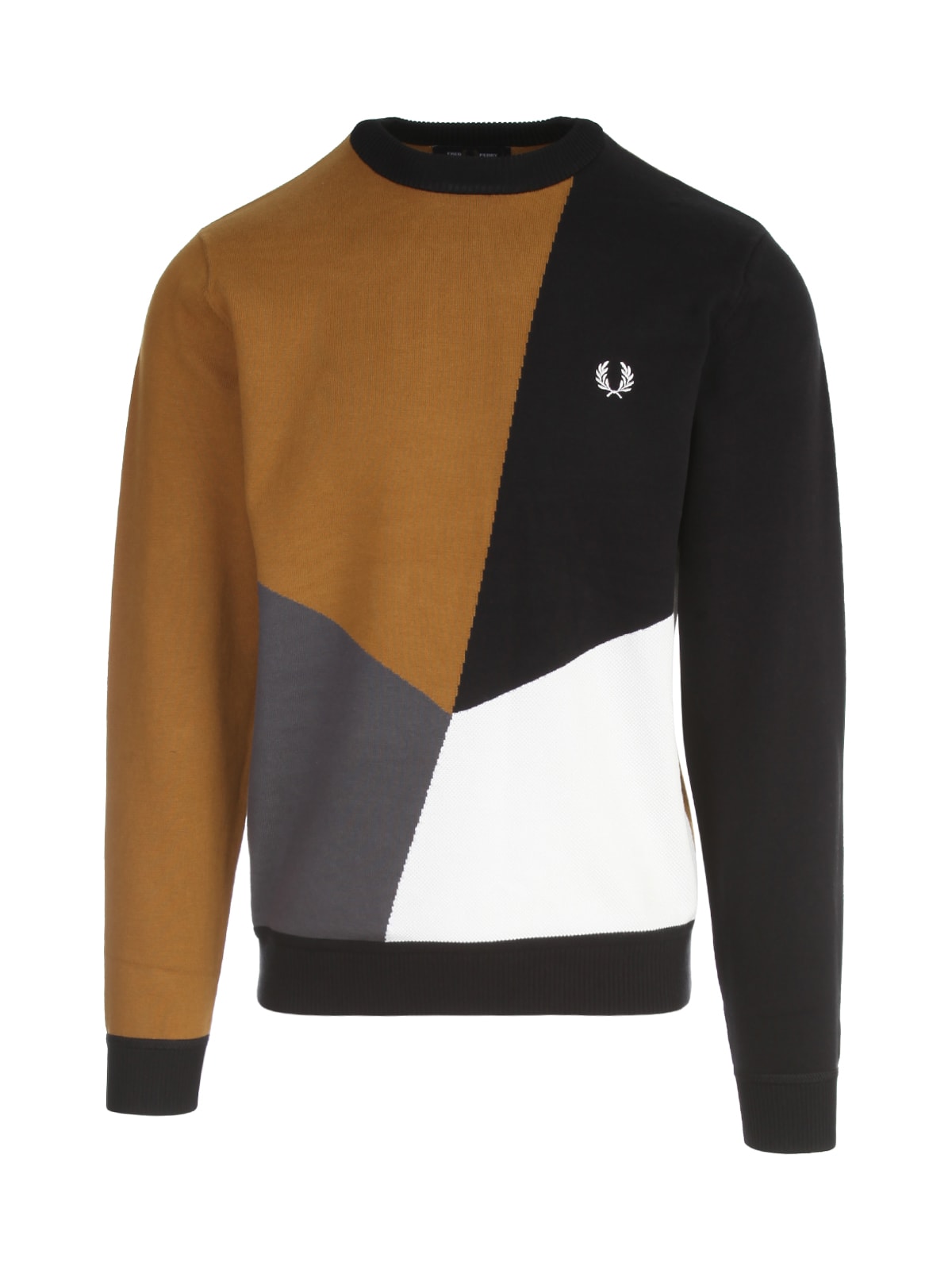 Fred Perry Fp Colour Block Crew Neck Jumper