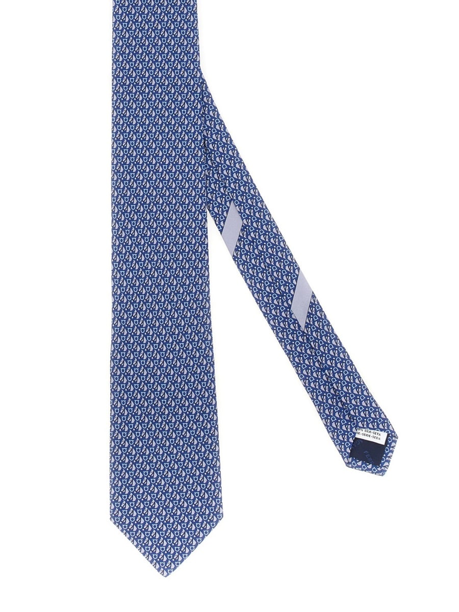 Shop Ferragamo Equestrian Print Belt In Blue