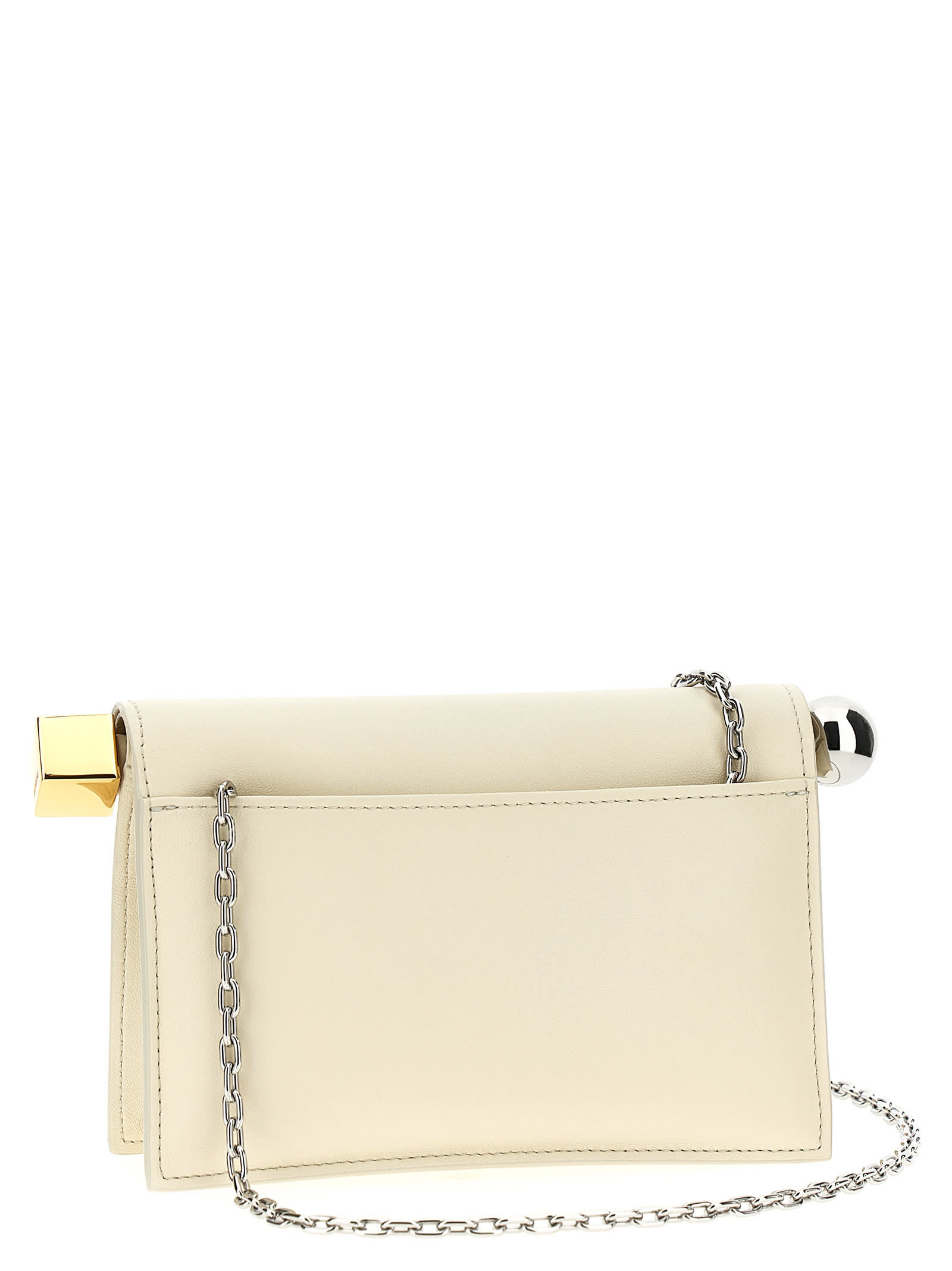 Jacquemus 'la Petite Pochette Rond Carré' Clutch In White
