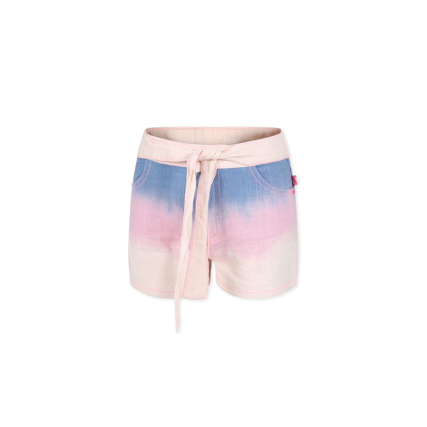 Billieblush Pink Shorts For Girl In Multicolor