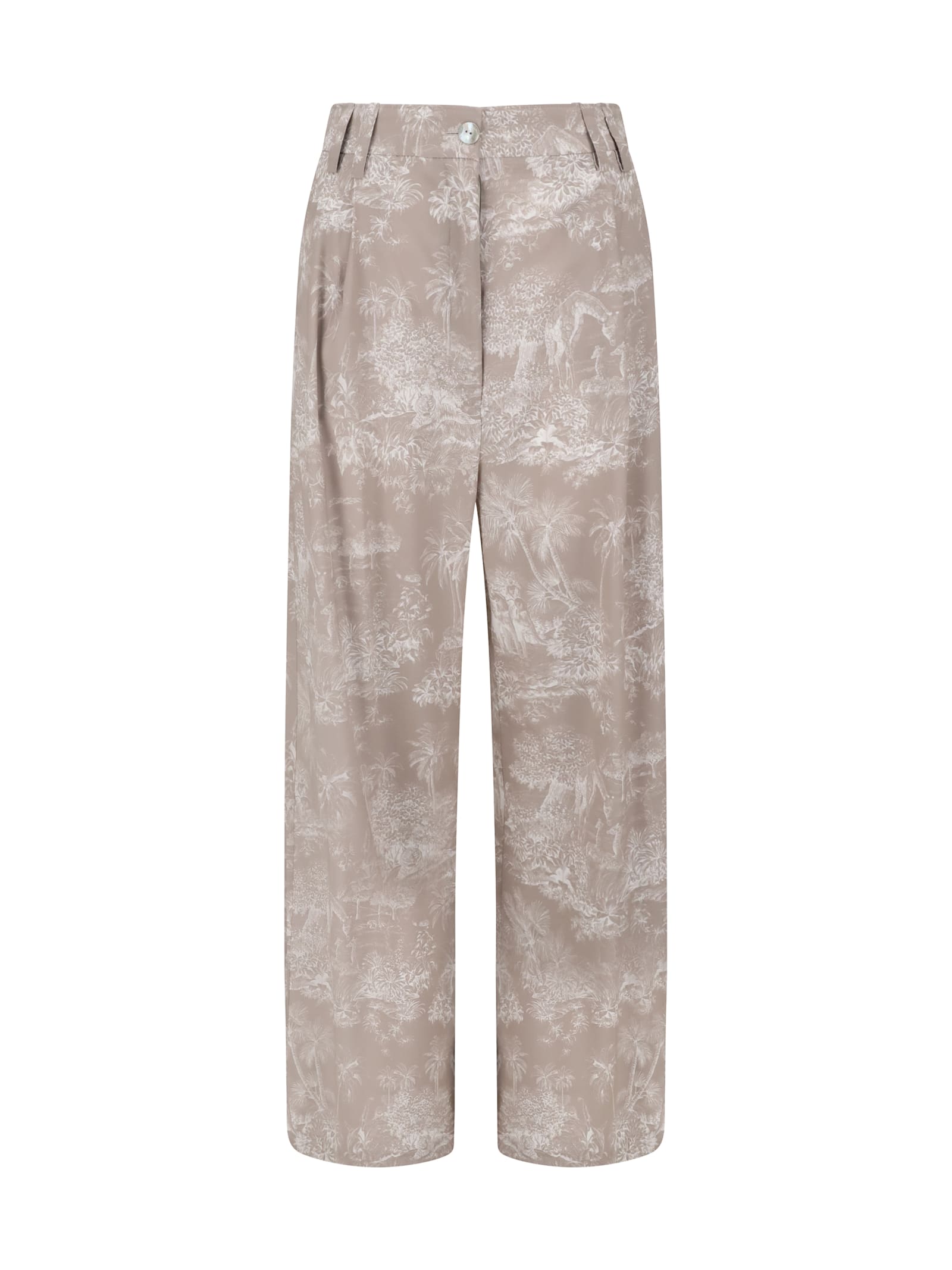 Toile De Jouy Pattern Pants