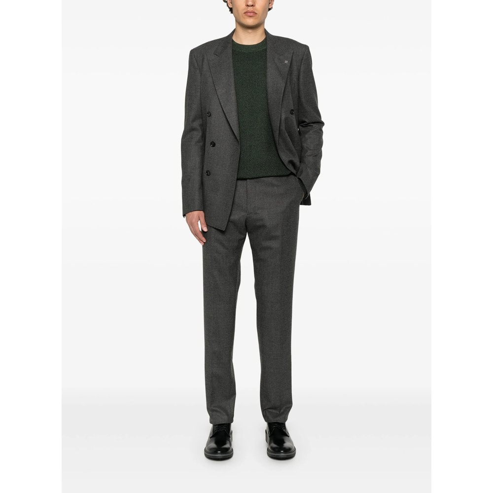 Tagliatore Long Sleeve Sweater In Green