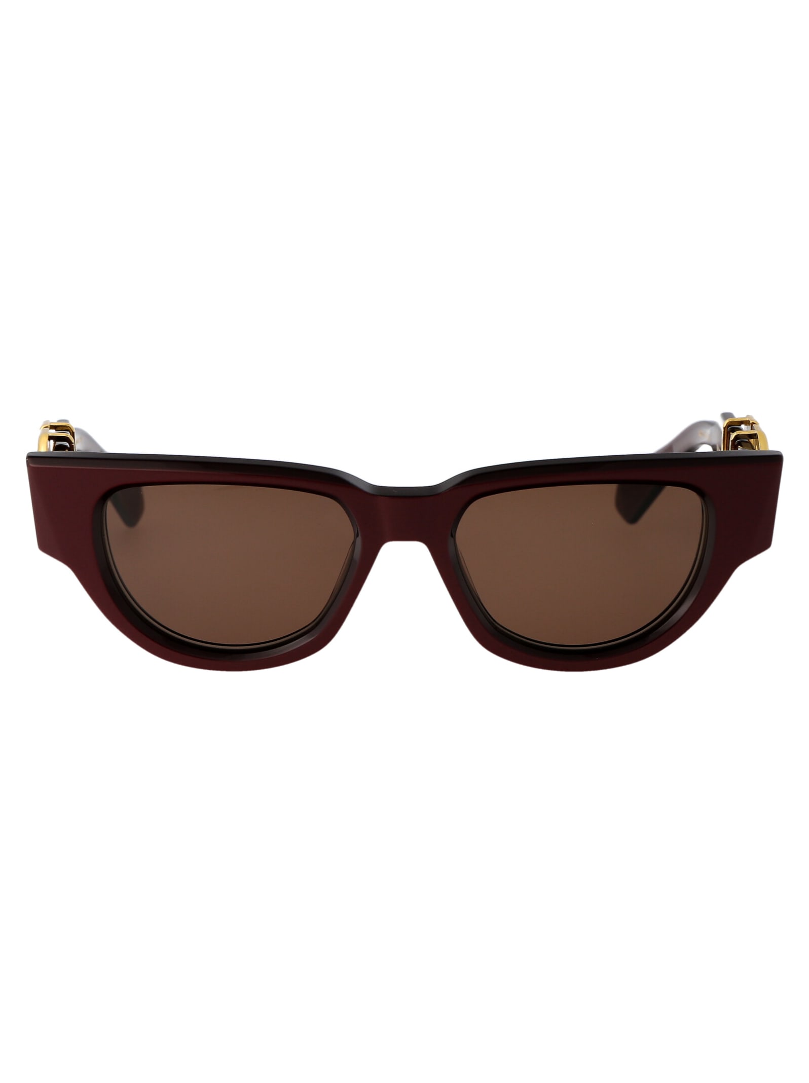 Shop Valentino V - Due Sunglasses In 103b Bdx - Gld