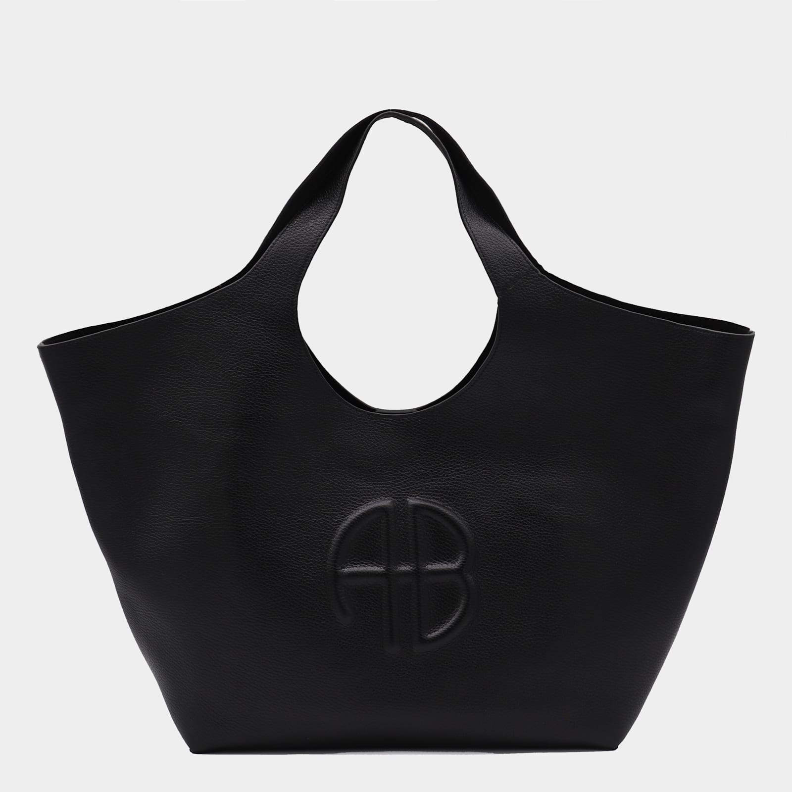 Black Leather Lili Tote Bag