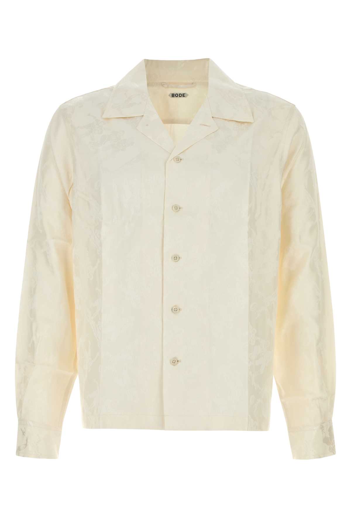 Cream Jacquard Football Shirt