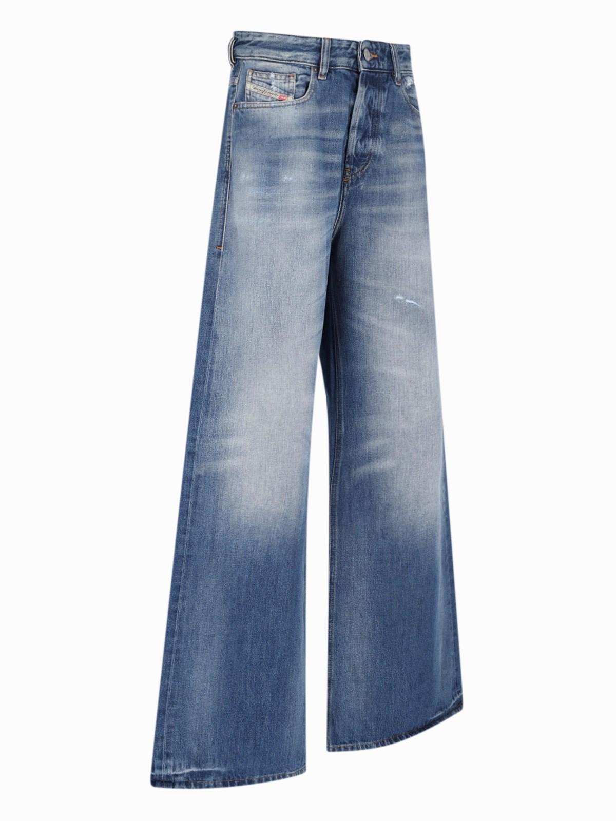 Shop Diesel 1996 D-sire Palazzo Jeans In Blu Denim