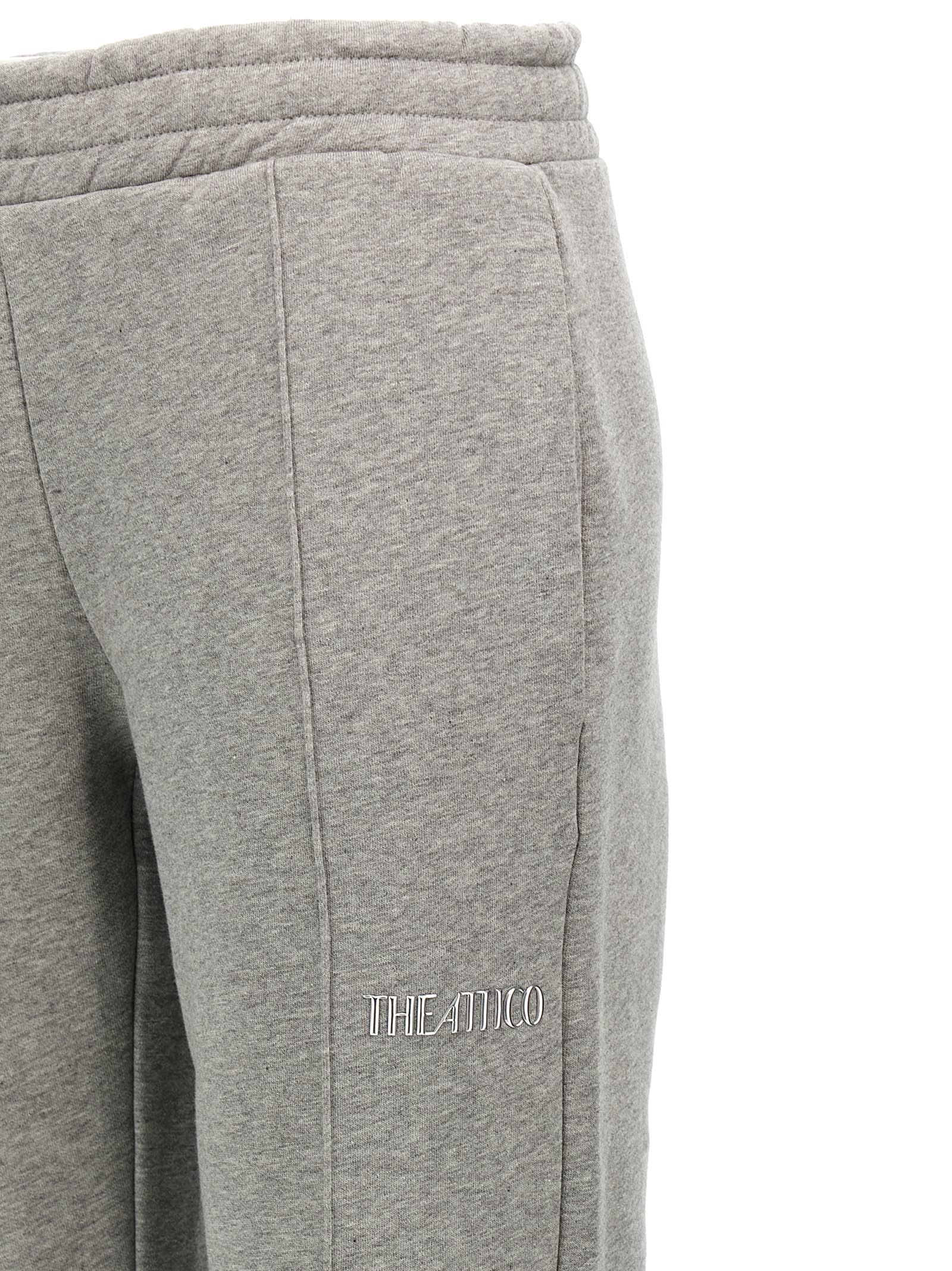 Shop Attico Logo Joggers In Gray