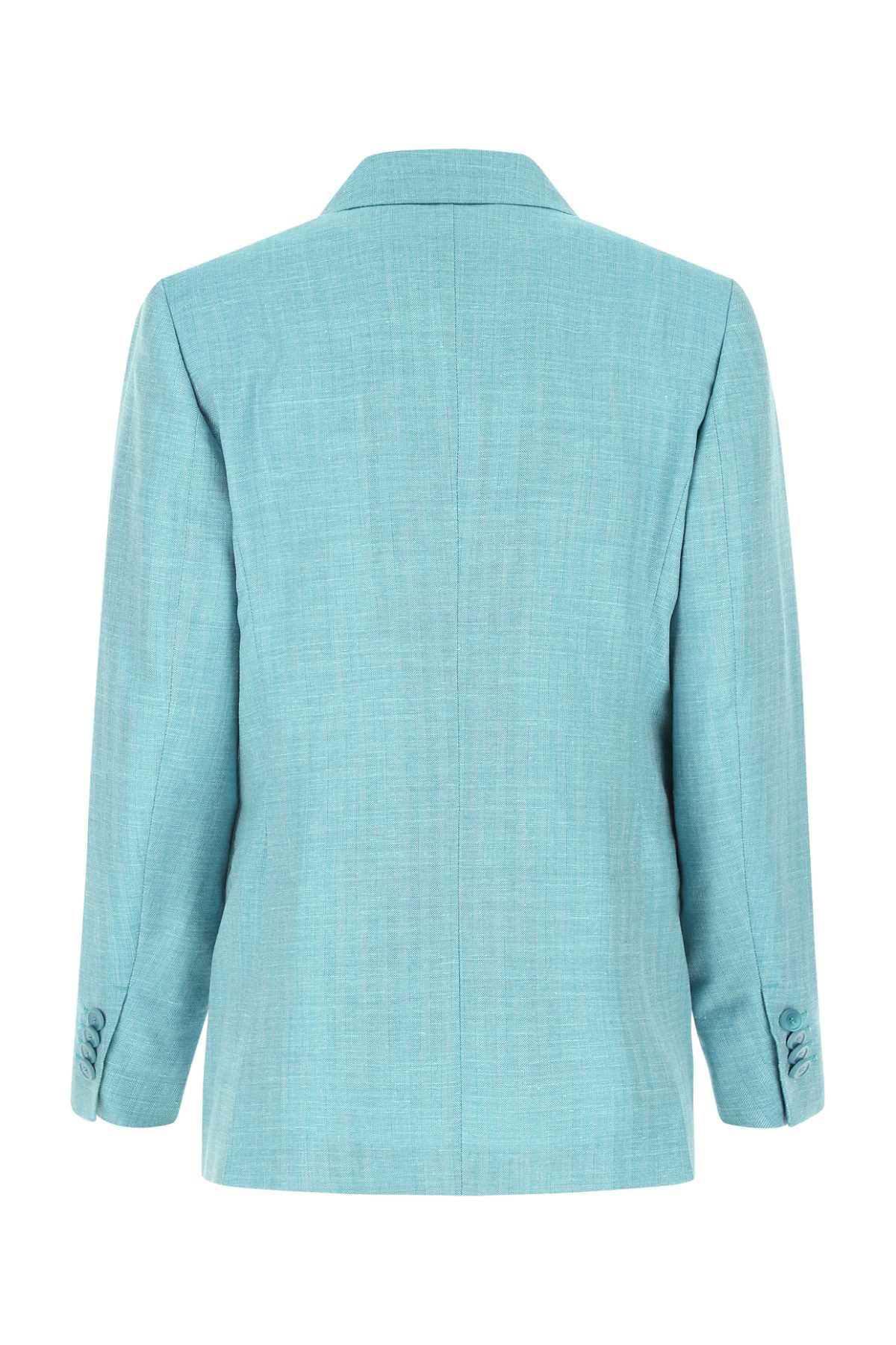 Shop Max Mara Light Blue Wool Blend Berard Blazer In 002
