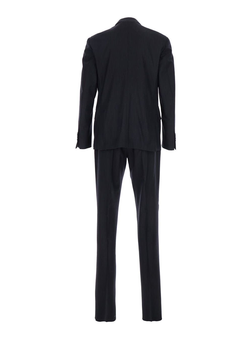 Lardini Giacca Monopetto + Pantalone Lana Stretch In Black