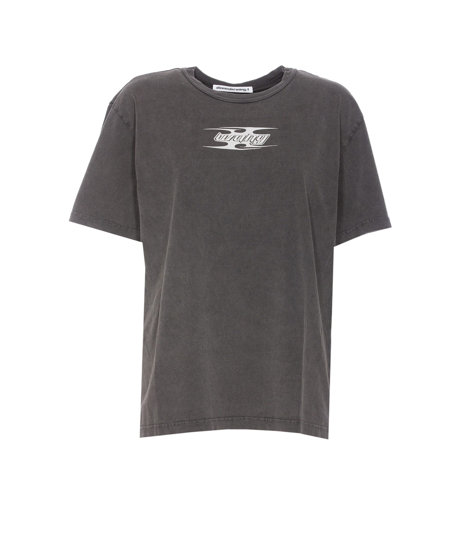 Shop Alexander Wang Blade Logo T-shirt In Grey