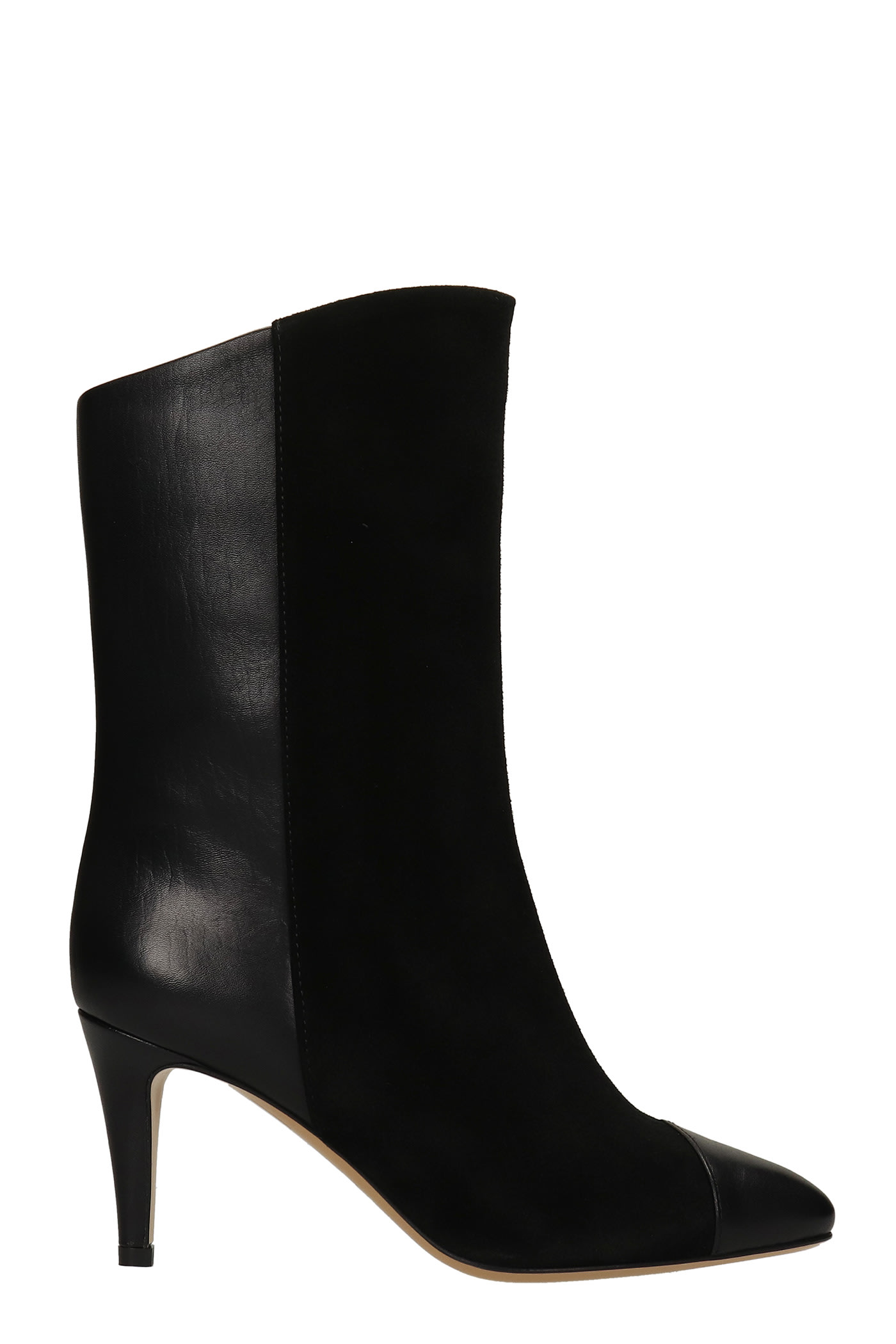 The Seller High Heels Ankle Boots In Black Suede And Leather