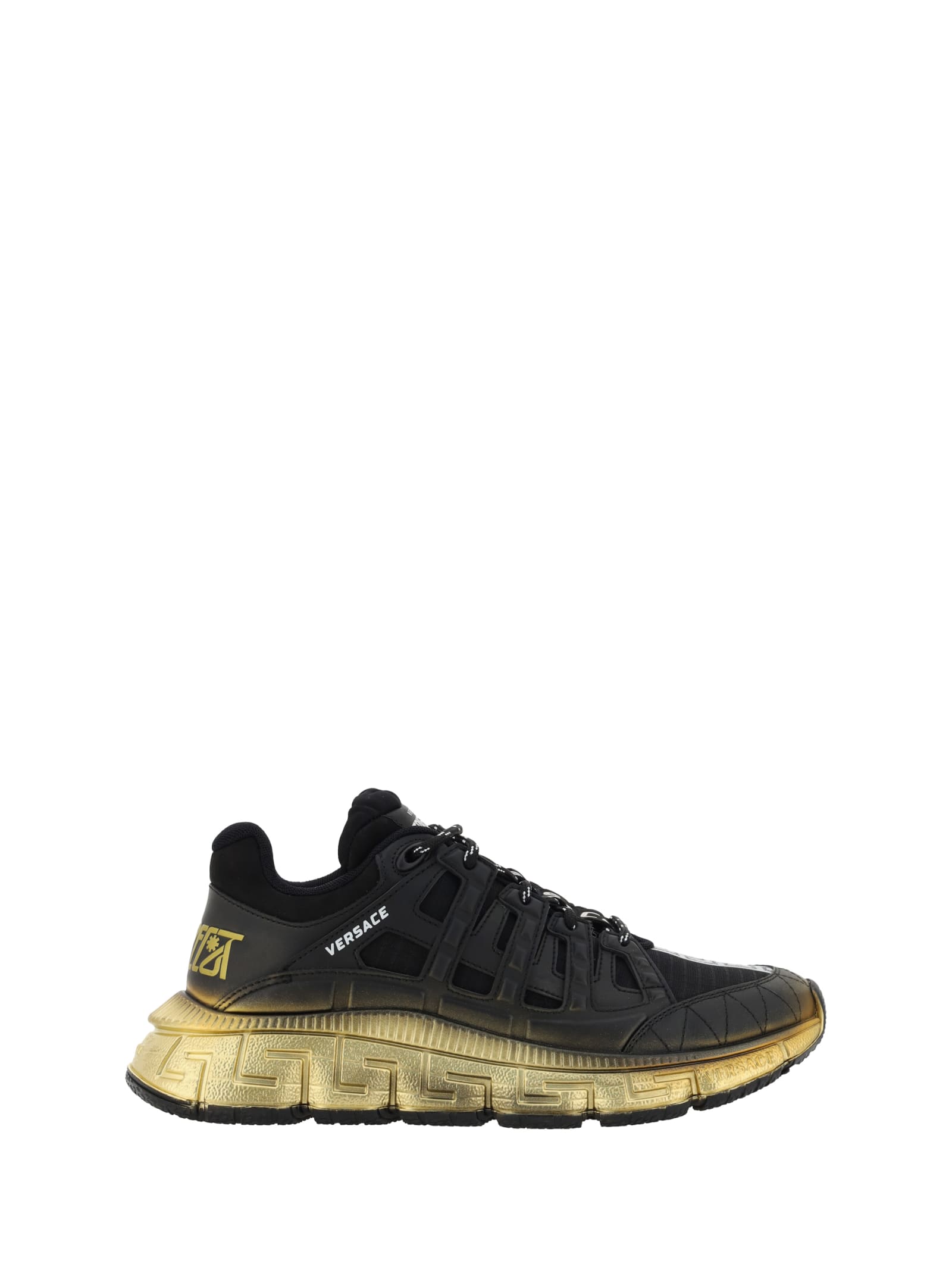 Versace Black And Multicoloured Chain Reaction Sneakers In Balck/ multicoloured, ModeSens