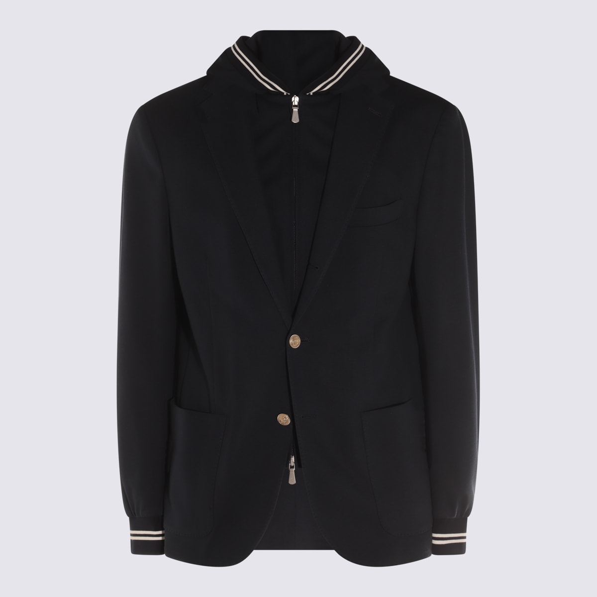 Dark Blue Cotton Blazer
