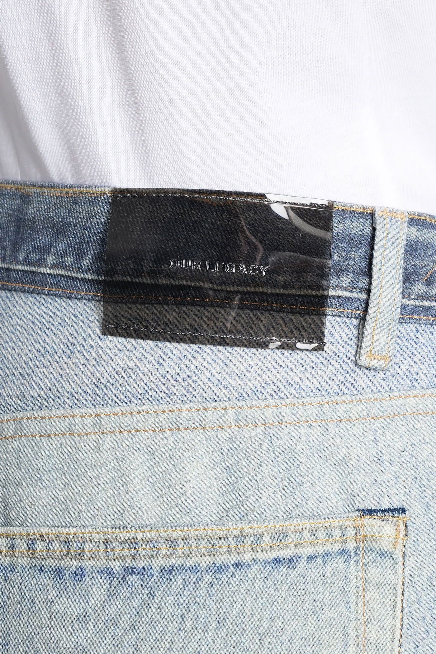Our Legacy Light Blue Ripped Faded Jeans In Blue