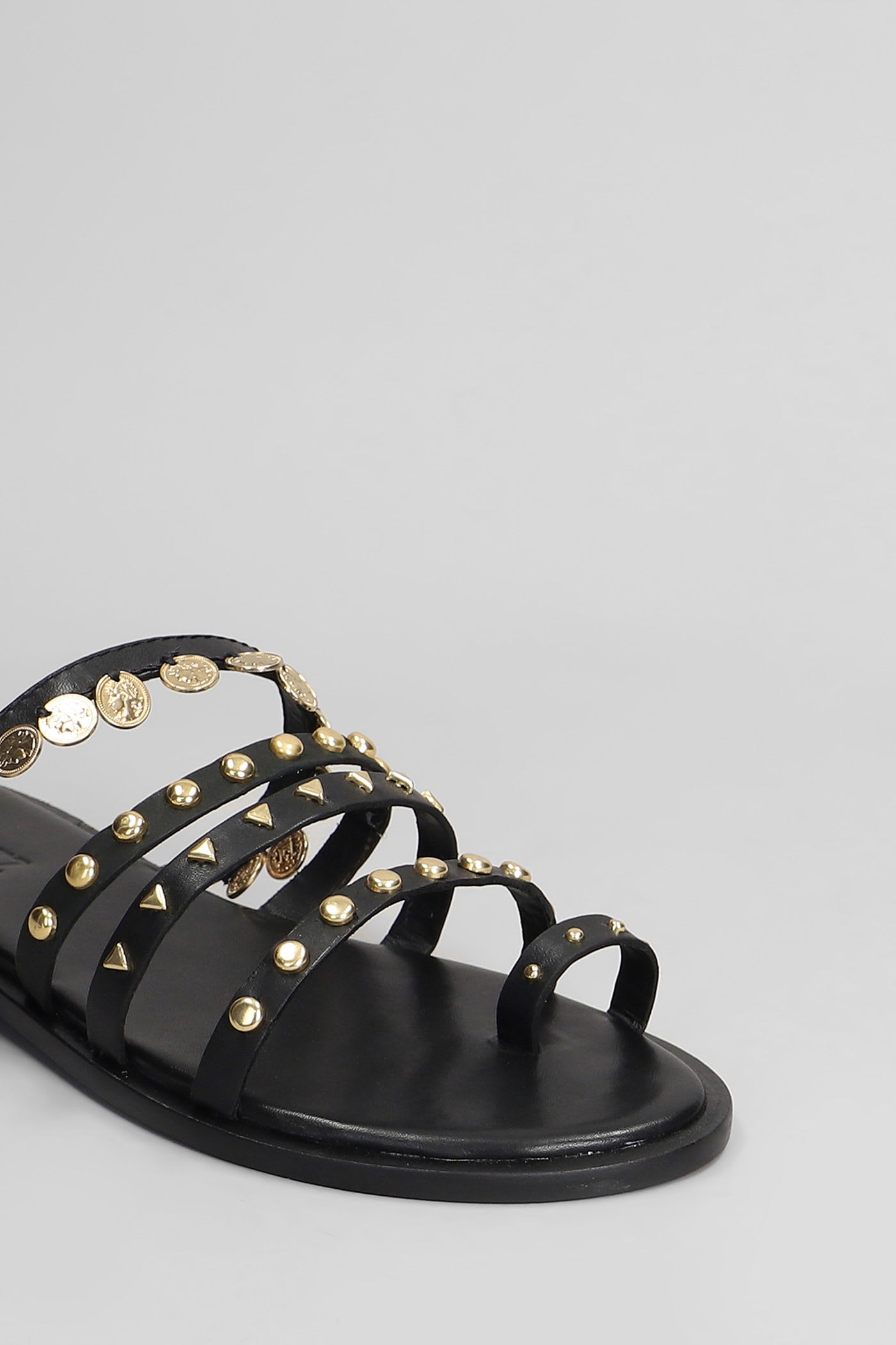 Schutz Flats In Black Leather