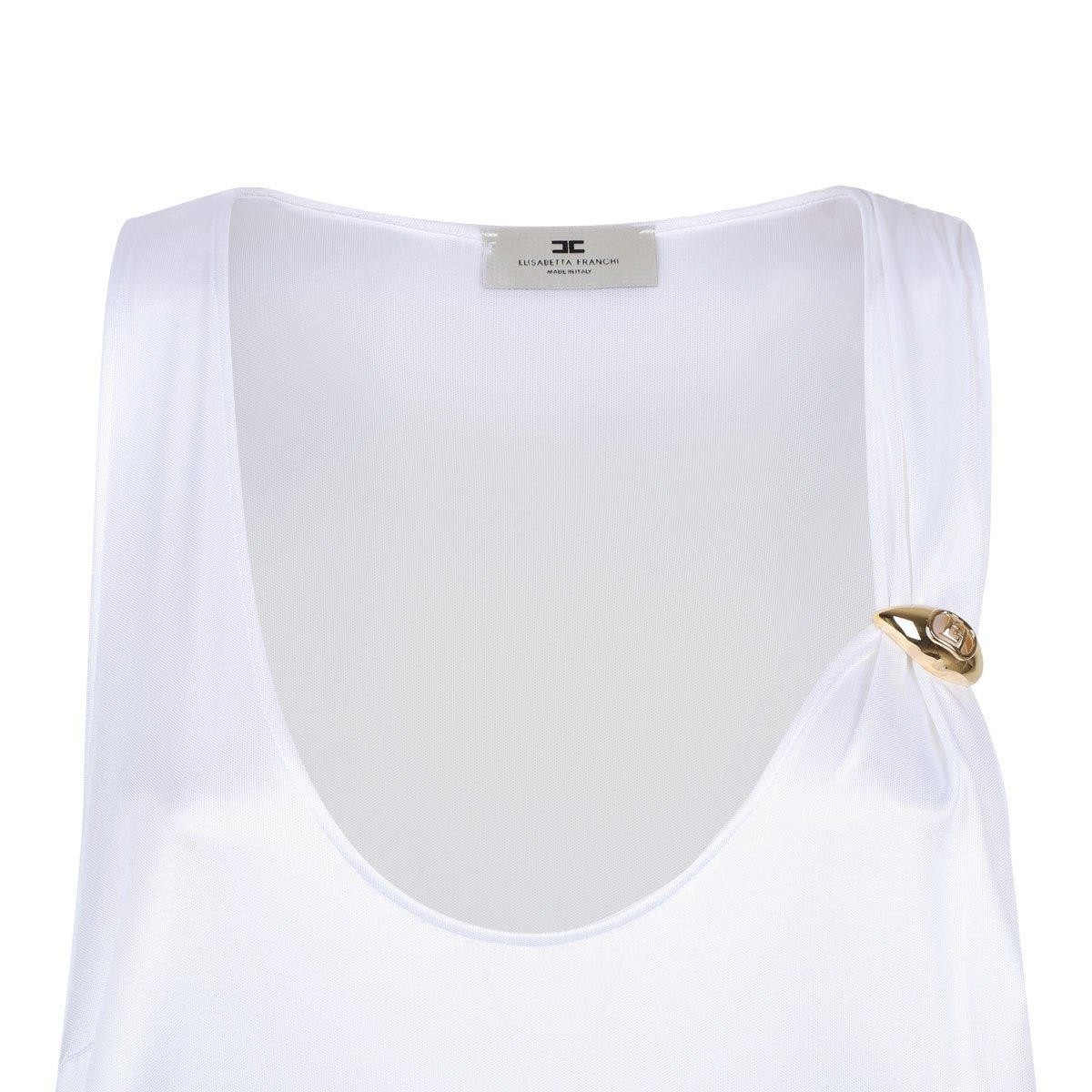 Elisabetta Franchi Shiny Jersey Tank Top