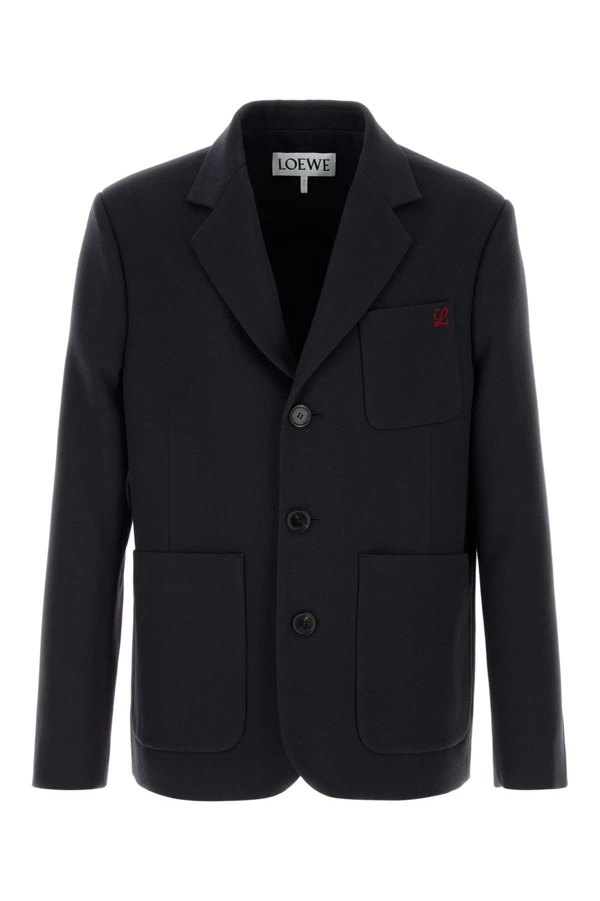 Valentino Garavani Navy Blue Wool Blazer