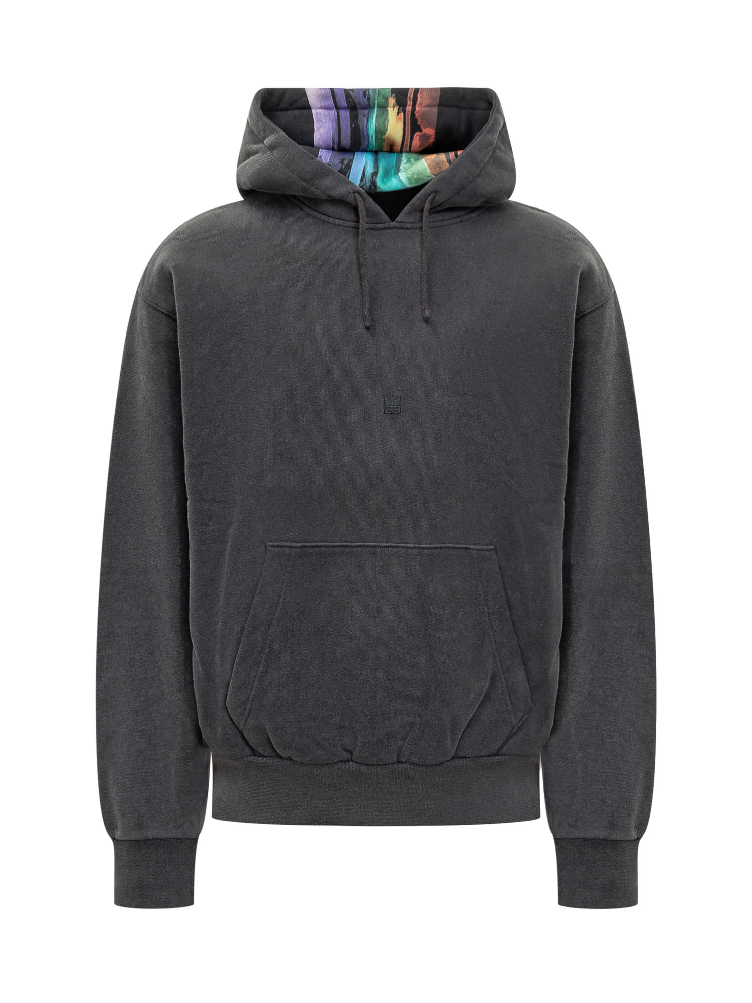 Shop Givenchy Hoodie In Faded Black