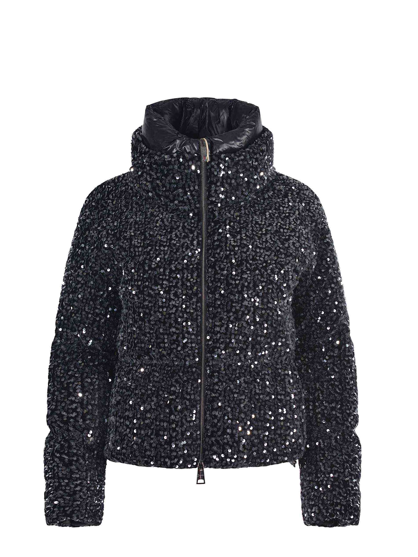 Down Jacket Herno Made Of Velvet And Sequins