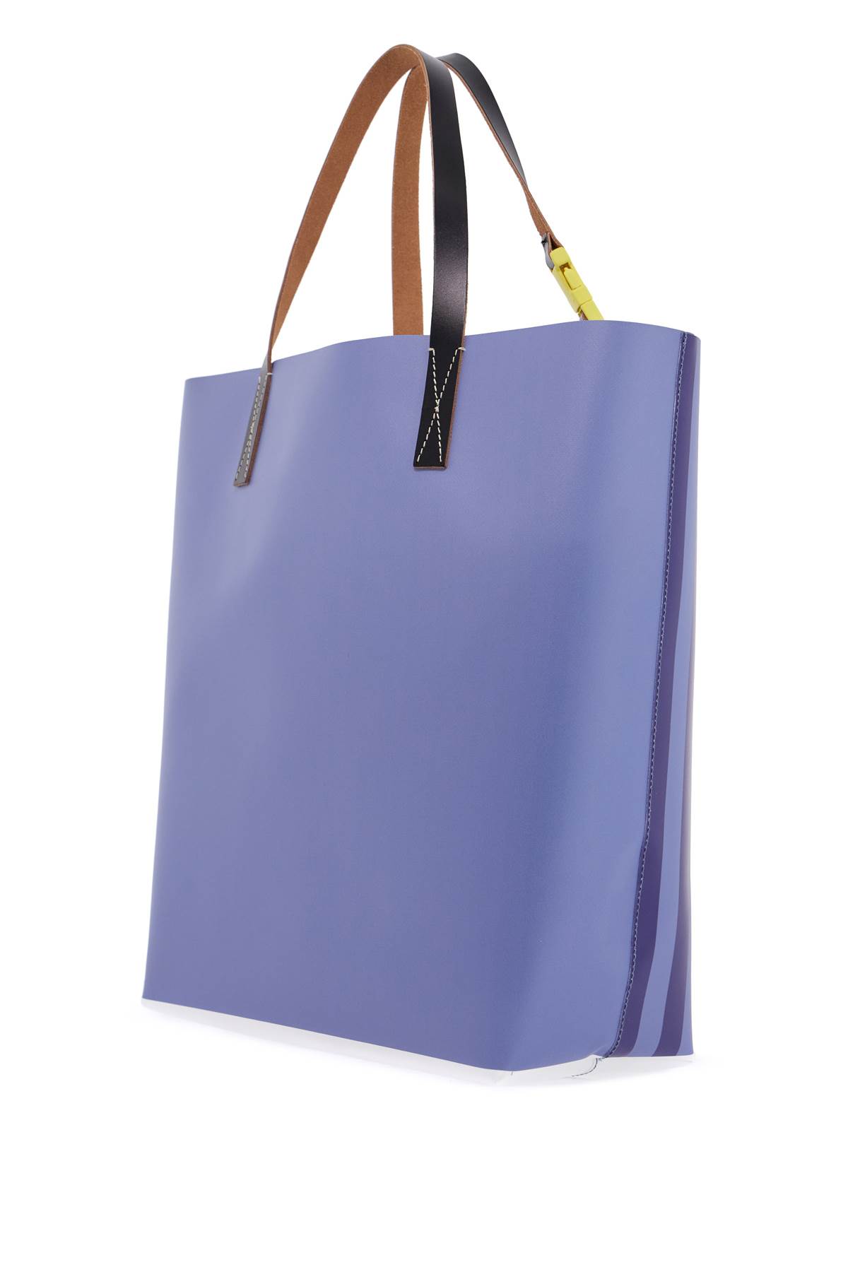 Marni Striped Pattern Tote Bag In Opal/estateblue