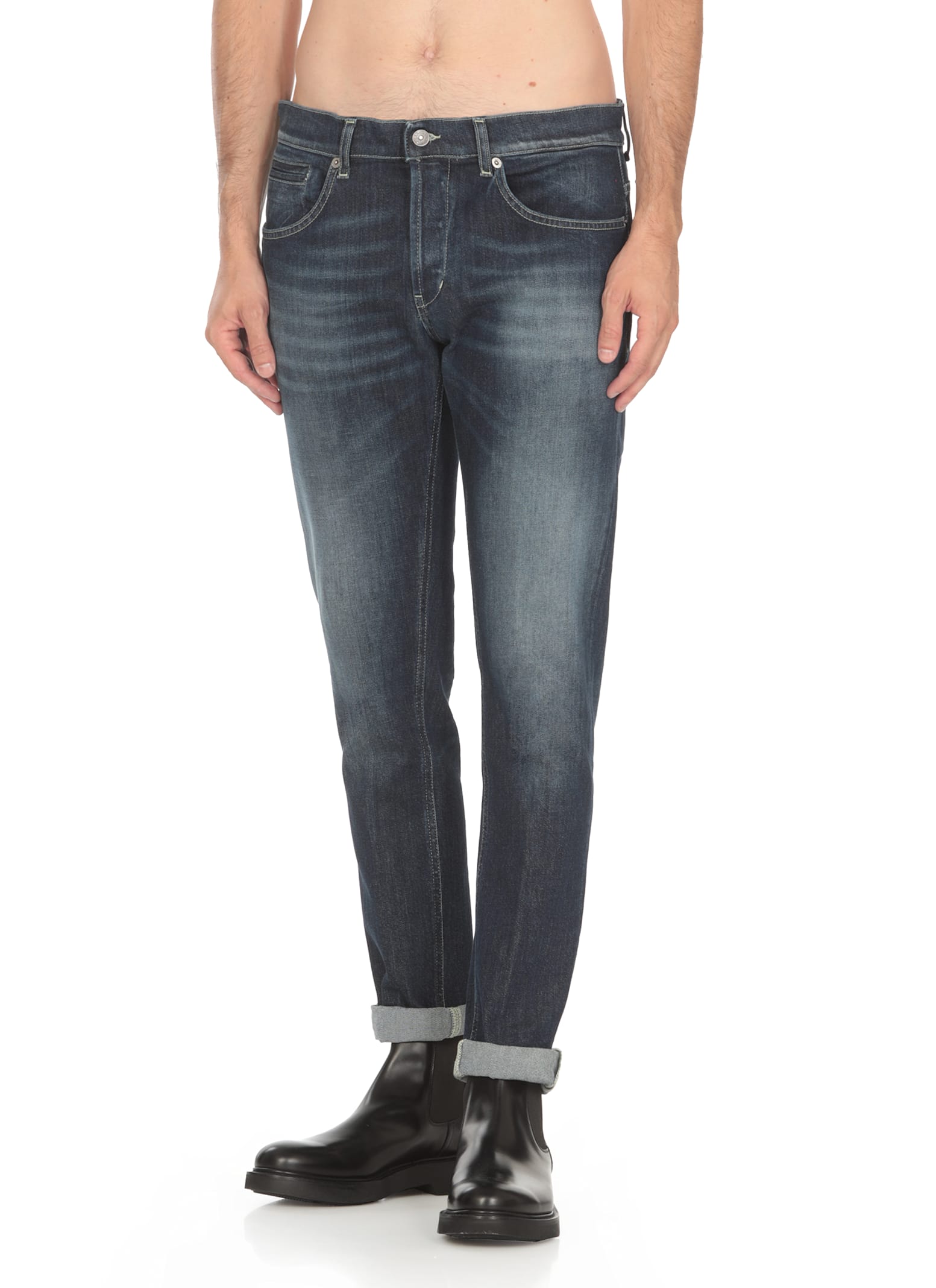 Shop Dondup George Jeans In Blue