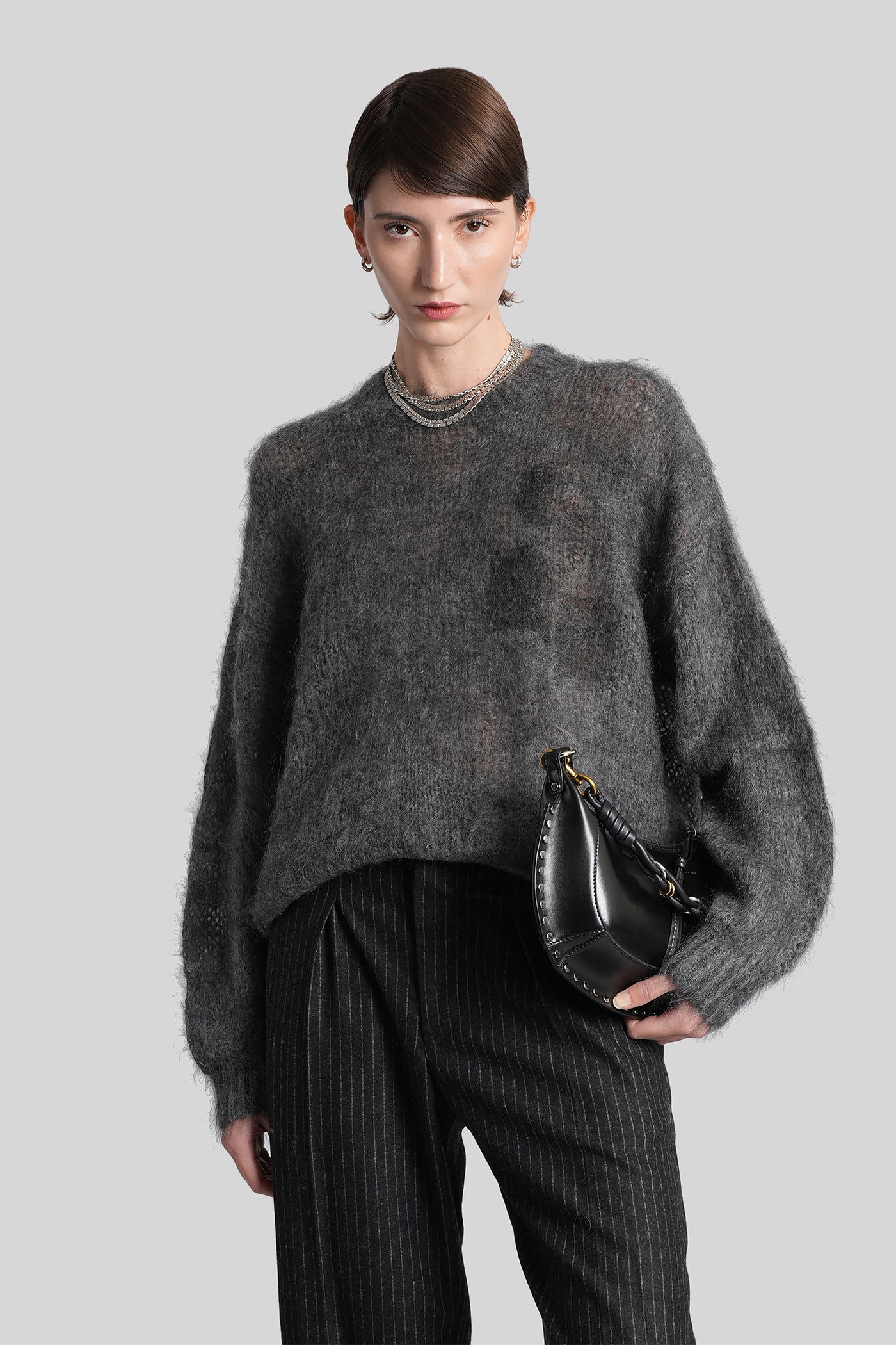 Isabel Marant Mirella Knitwear In Grey Wool In Gray