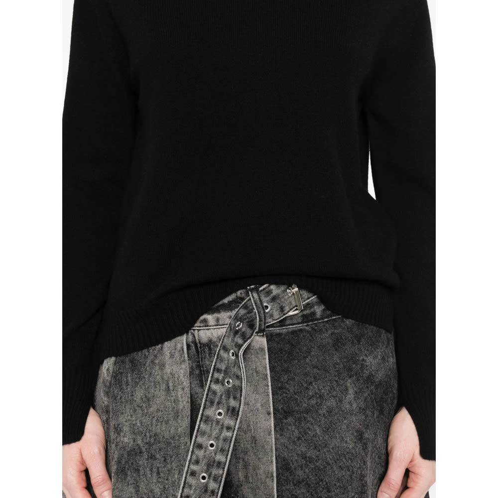 Twinset Twin-set Relaxed Cashmere Blend Sweater In Black