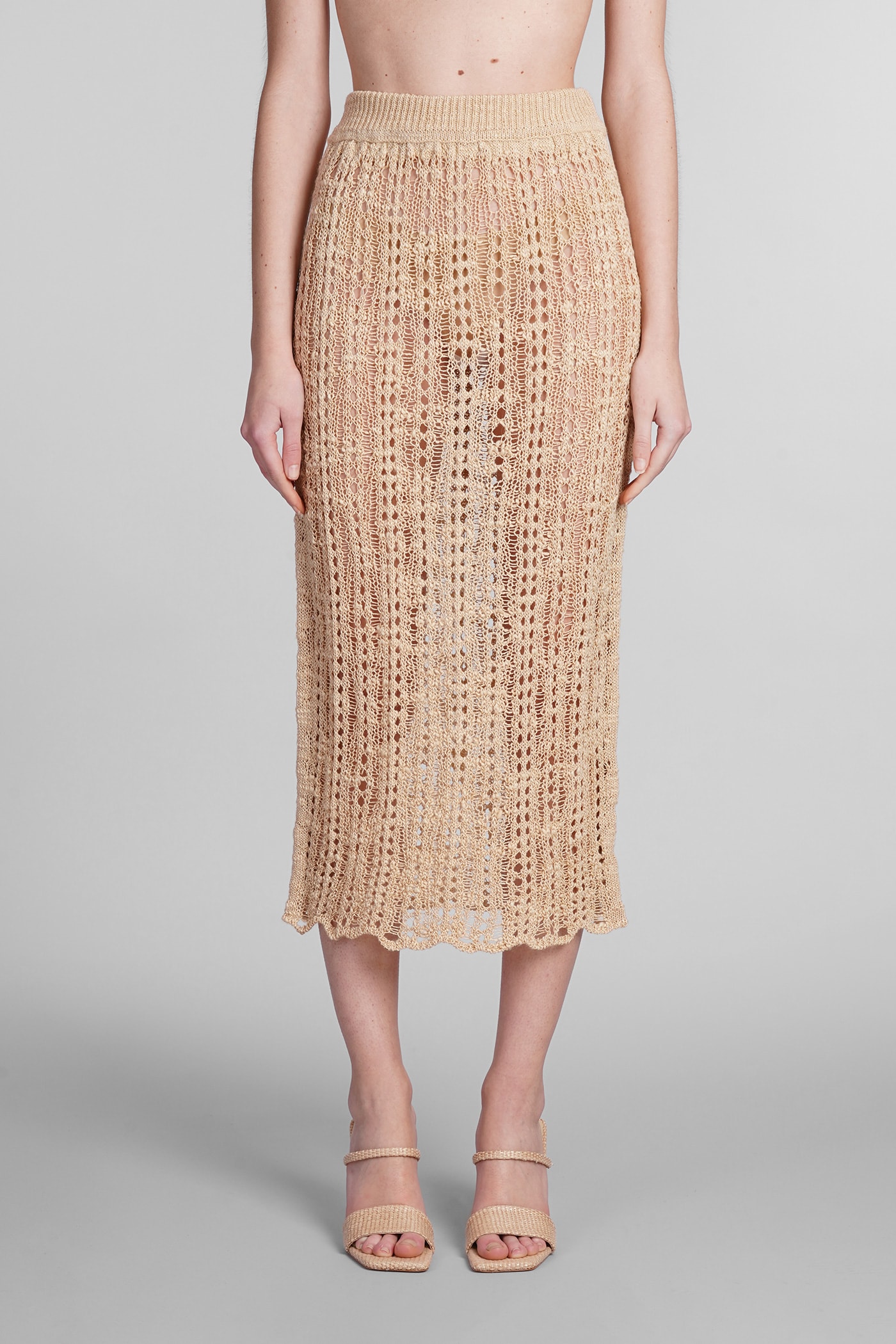 Dawson Skirt In Beige Wool