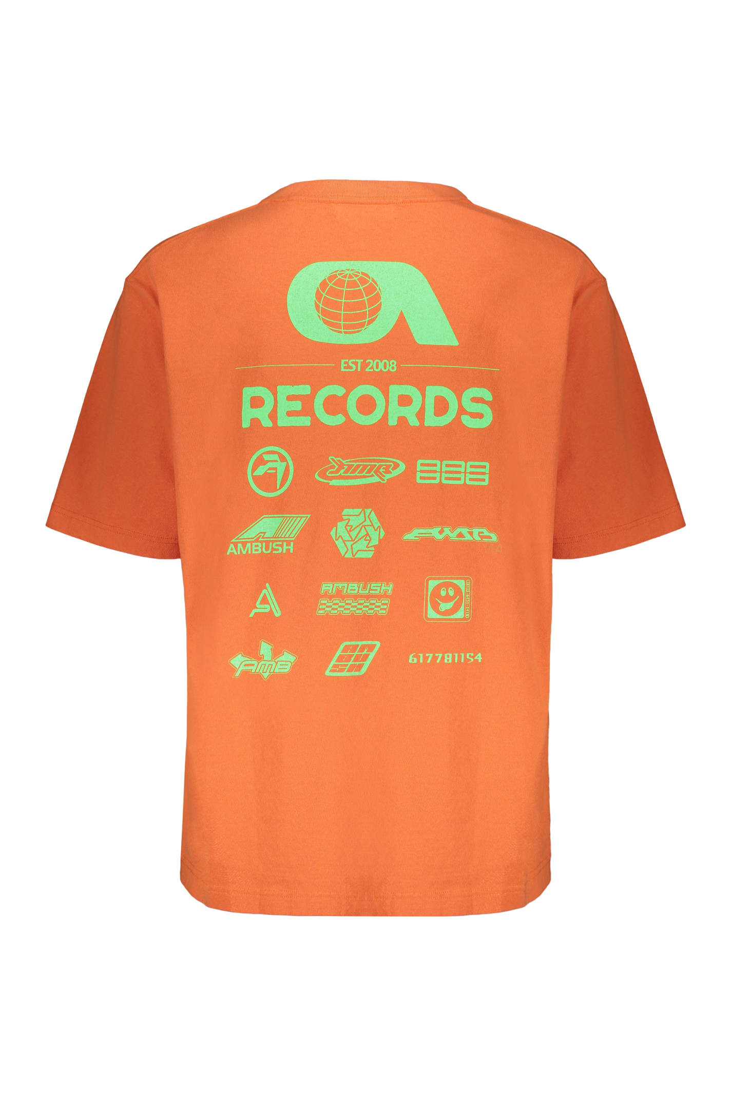 Shop Ambush Cotton T-shirt In Orange