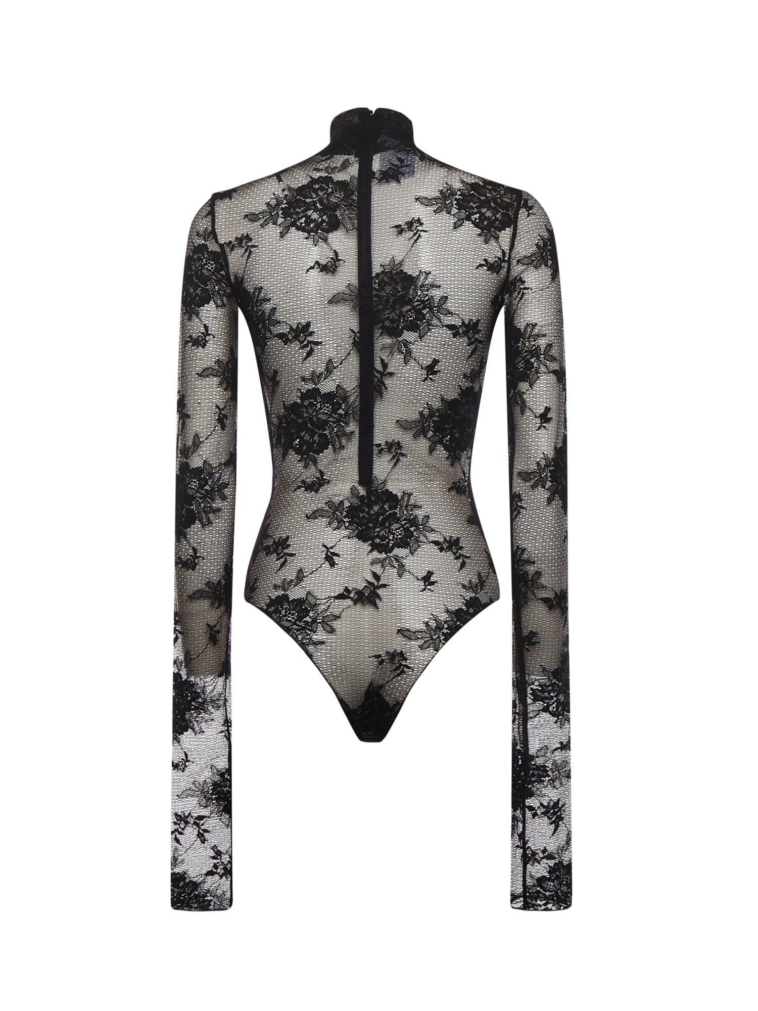 The Andamane Ziggy Lace Bodysuit In Black