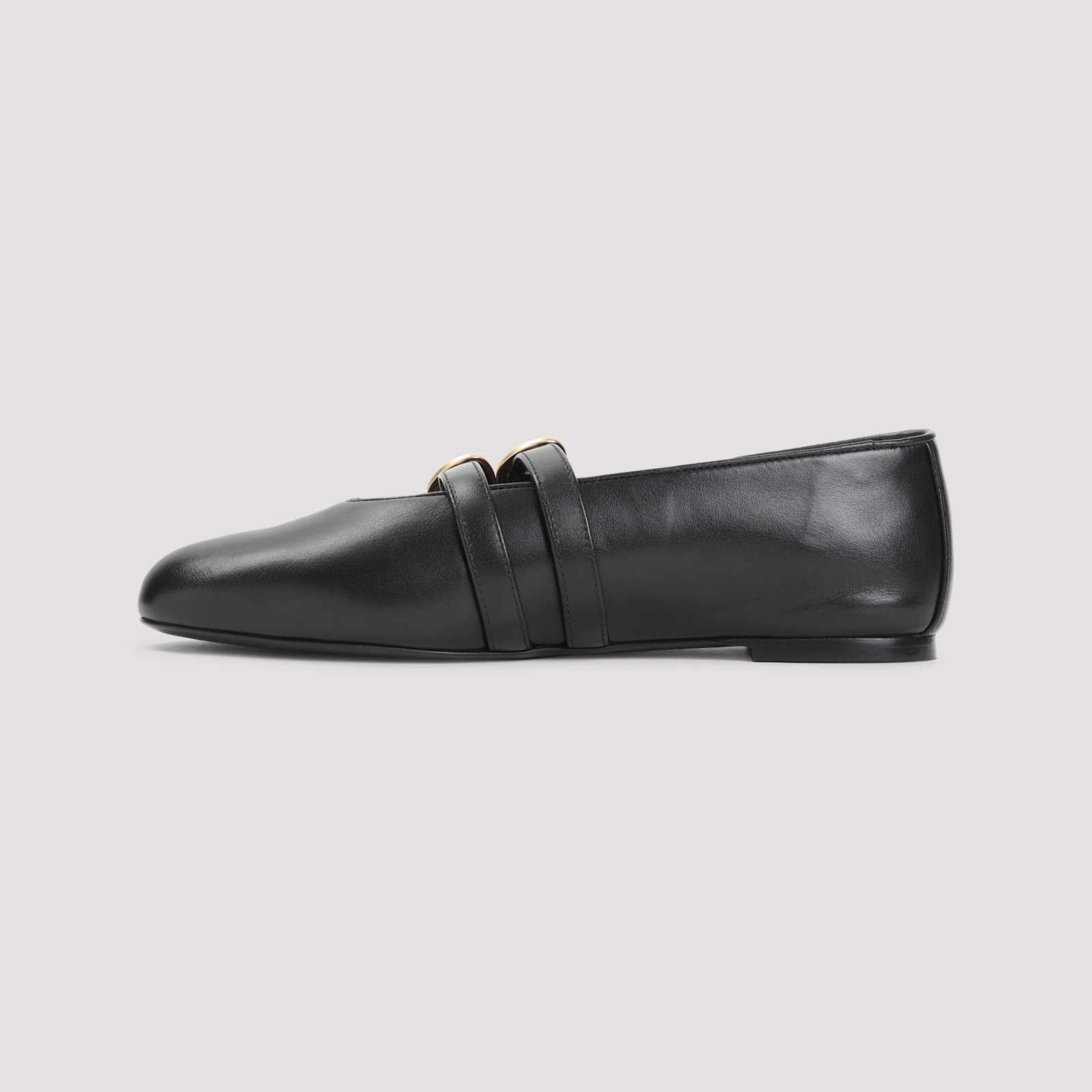 Stuart Weitzman Rounded Toe Pumps With Double Buckle Detail In Black