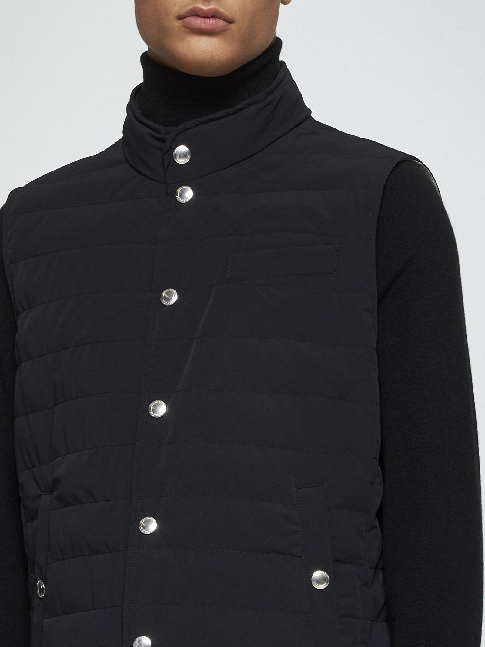 Shop Brunello Cucinelli Quilted Nylon Sleeveless Down Jacket In Black